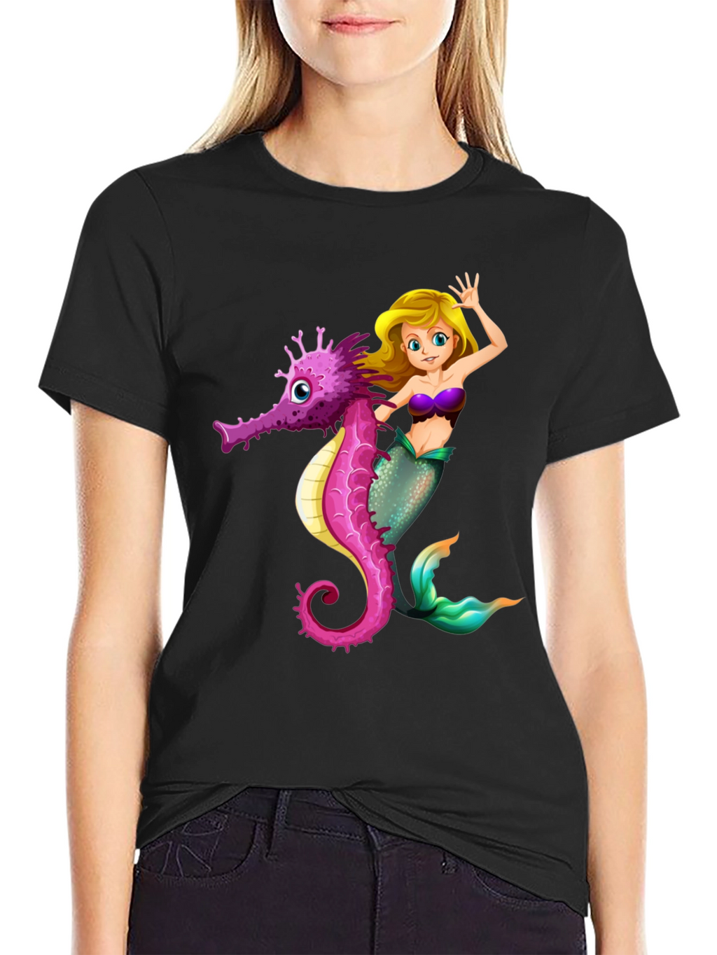 Mermaid & Seahorse Graphic Tee