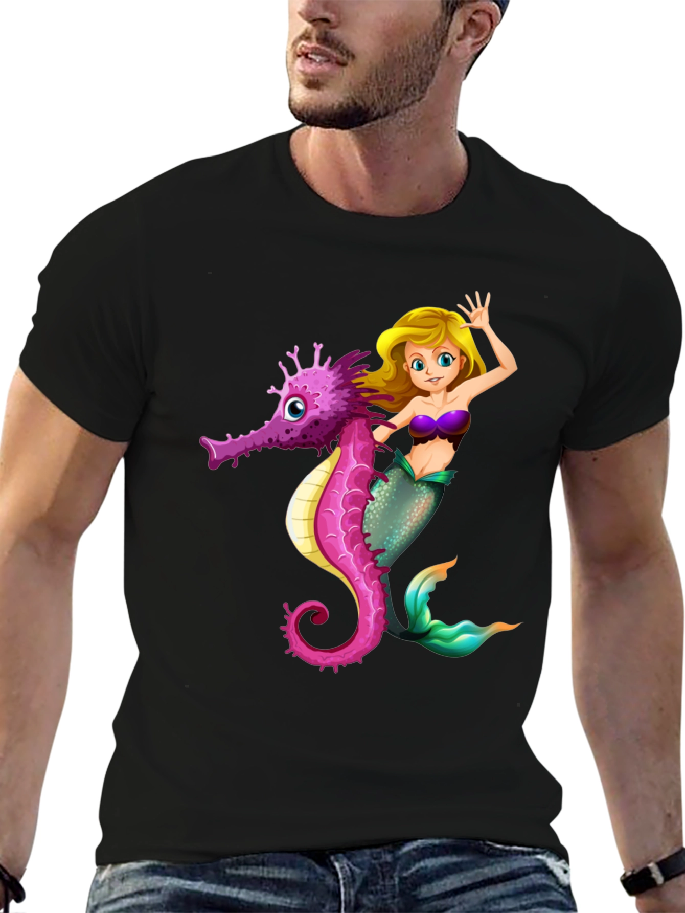 Mermaid & Seahorse Graphic Tee