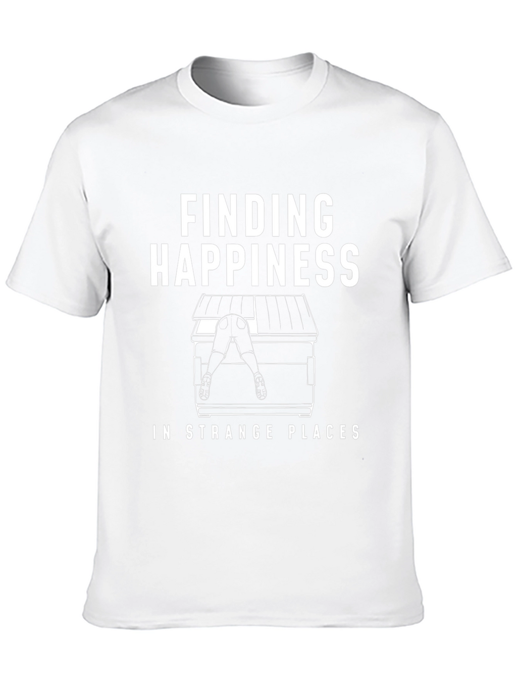 Finding Happiness Funny Graphic T-Shirt