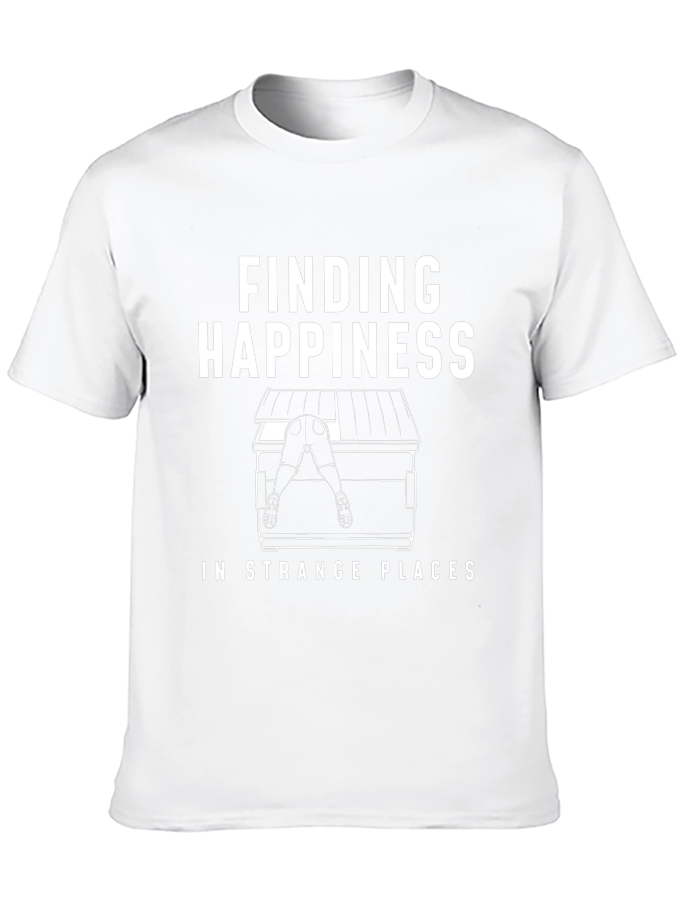 Finding Happiness Funny Graphic T-Shirt