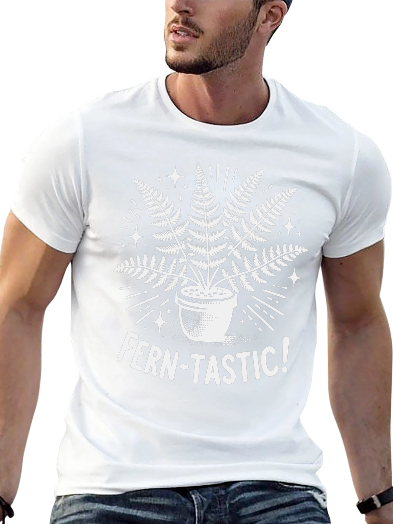 Fern-Tastic Graphic Tee - Black Cotton T-Shirt