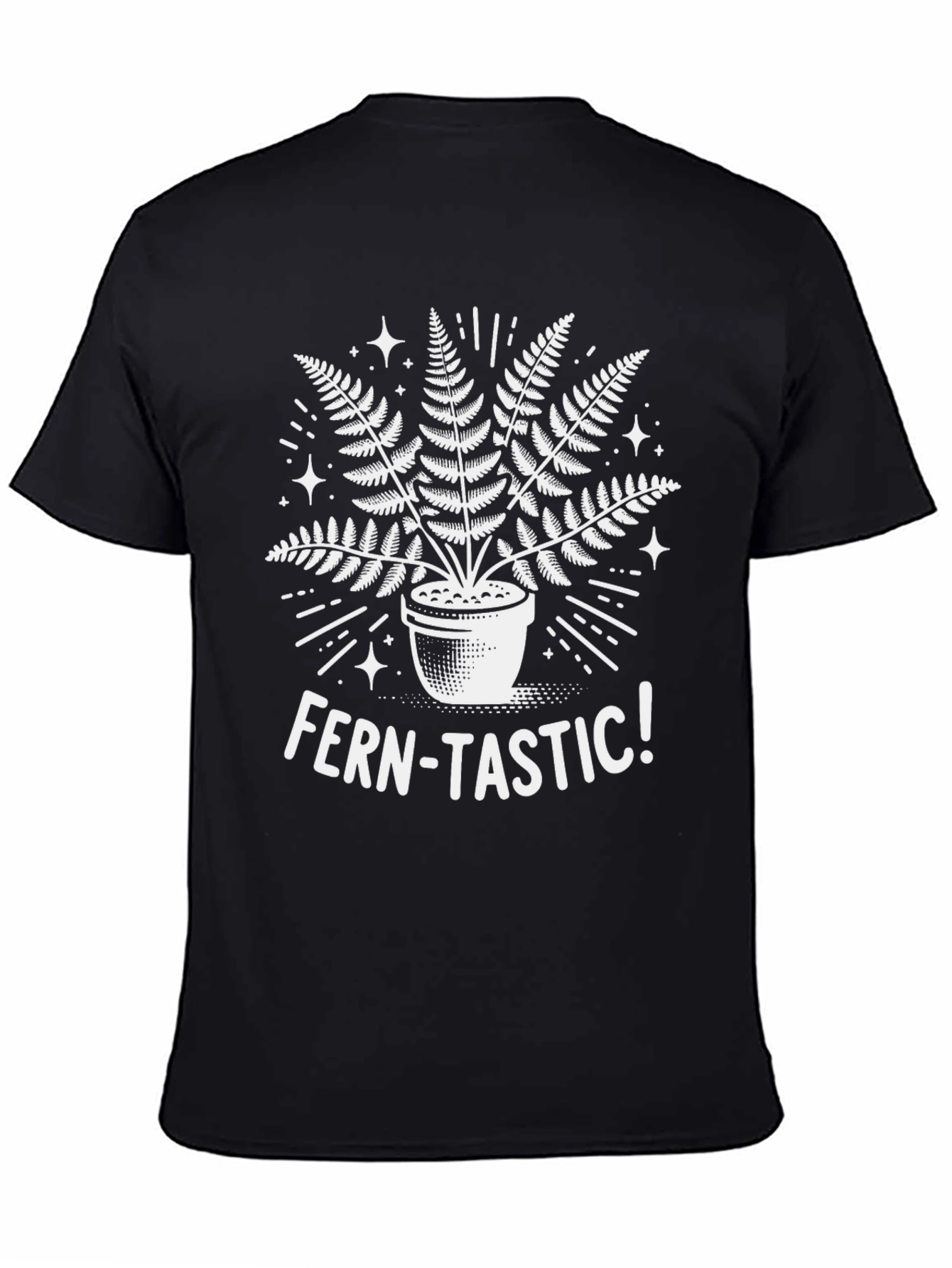 Fern-Tastic Graphic Tee - Black Cotton T-Shirt