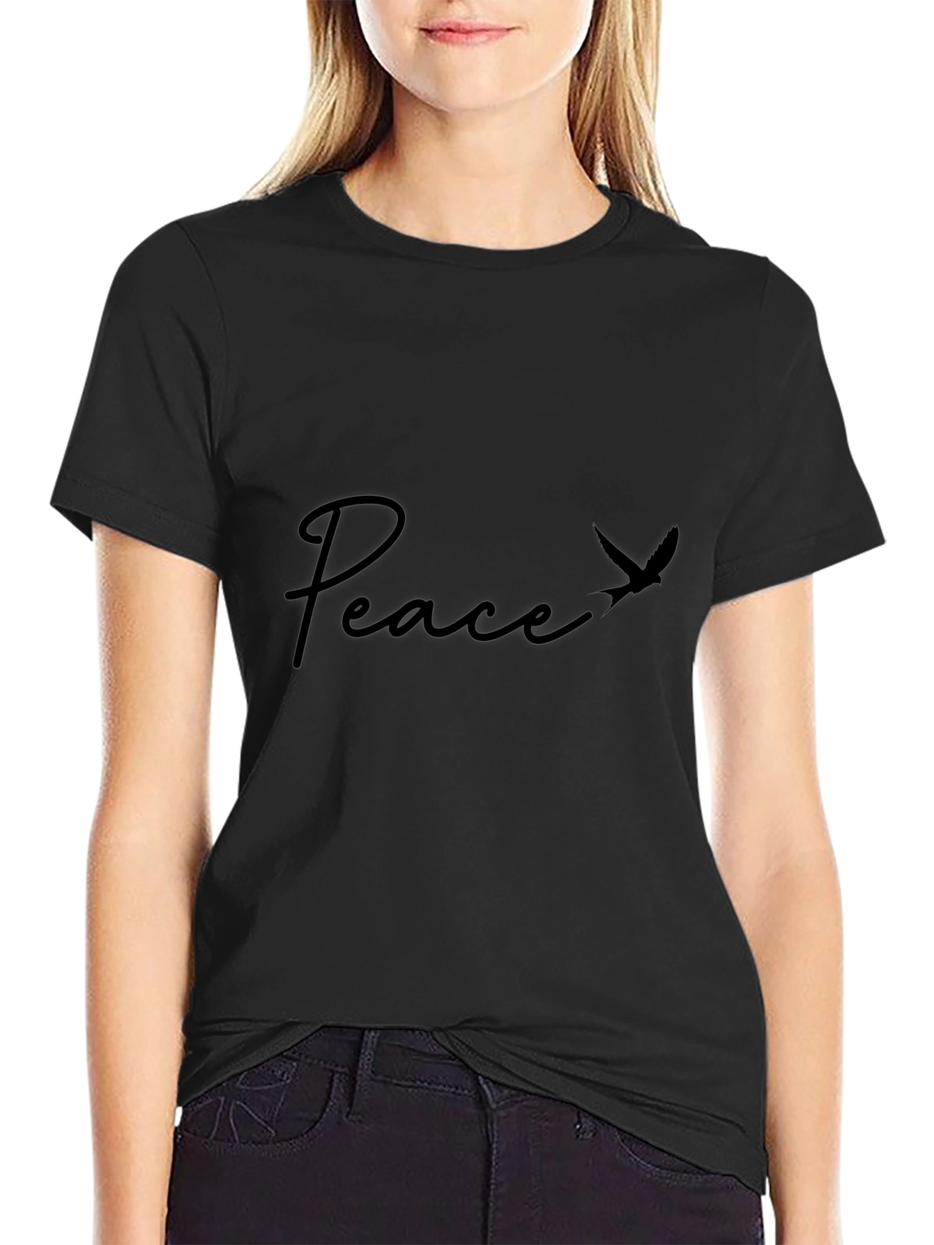 Peace Graphic T-Shirt - Mens Black Tee