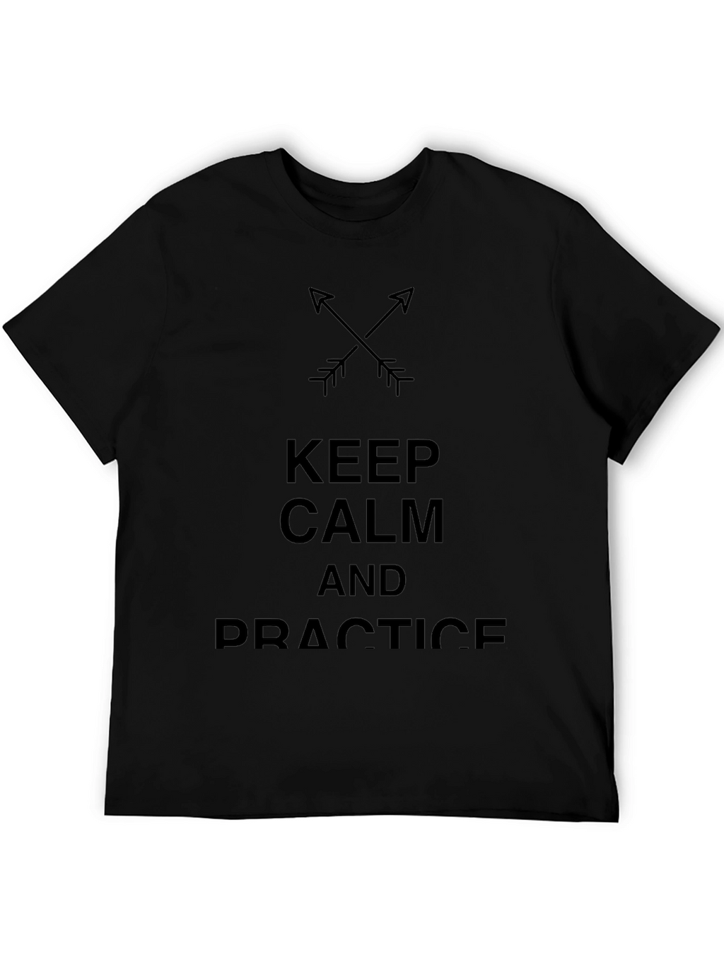 Keep Calm & Practice Black Cotton Tee