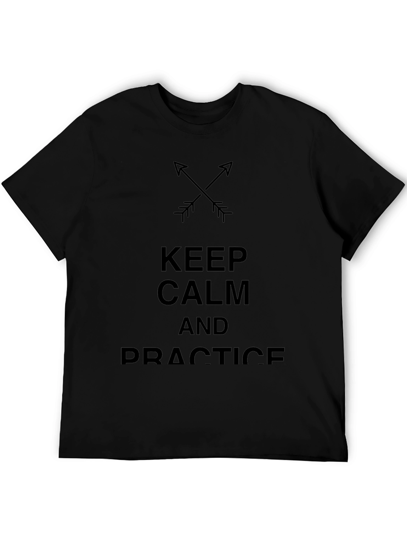 Keep Calm & Practice Black Cotton Tee