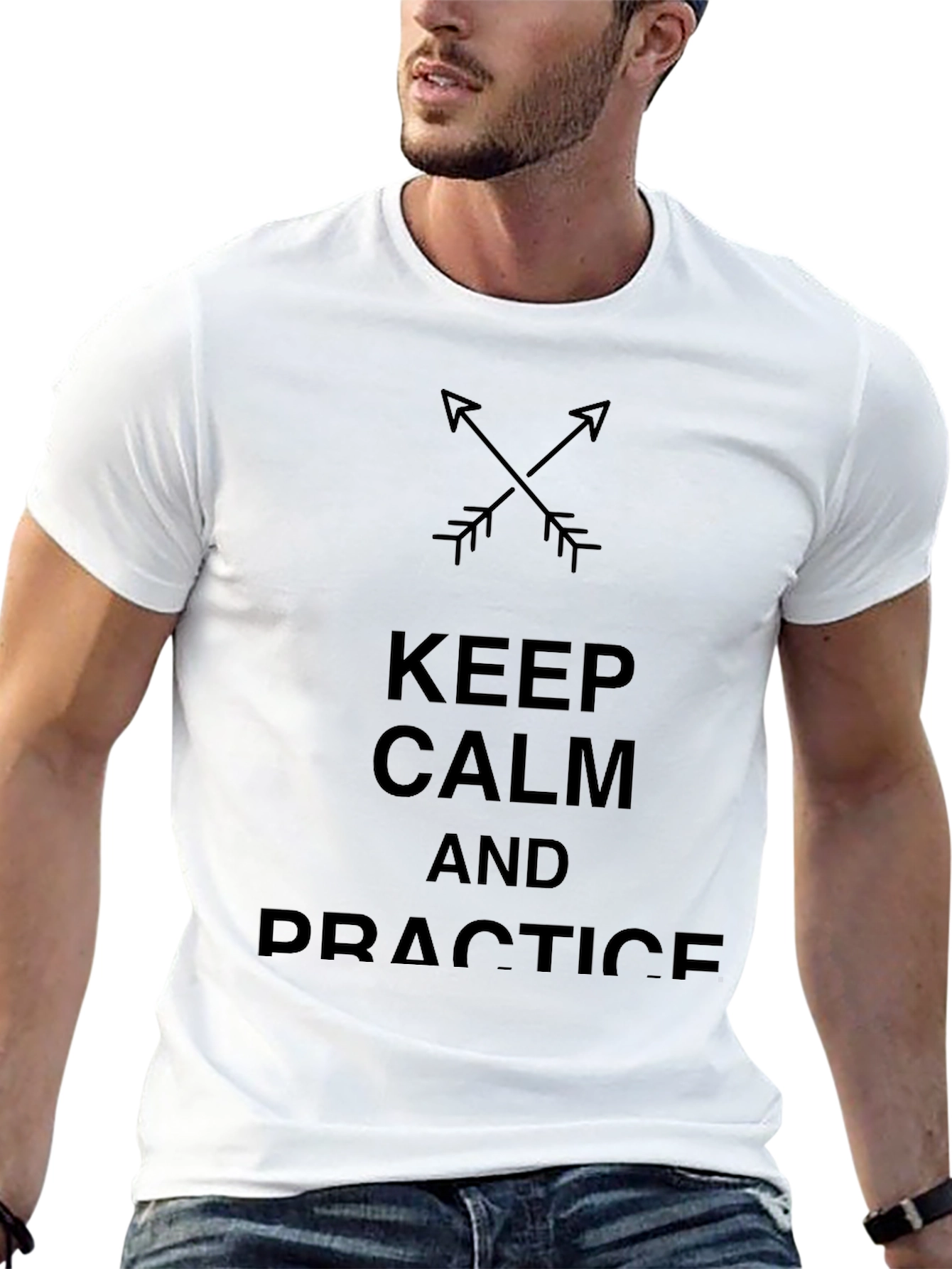 Keep Calm & Practice Black Cotton Tee