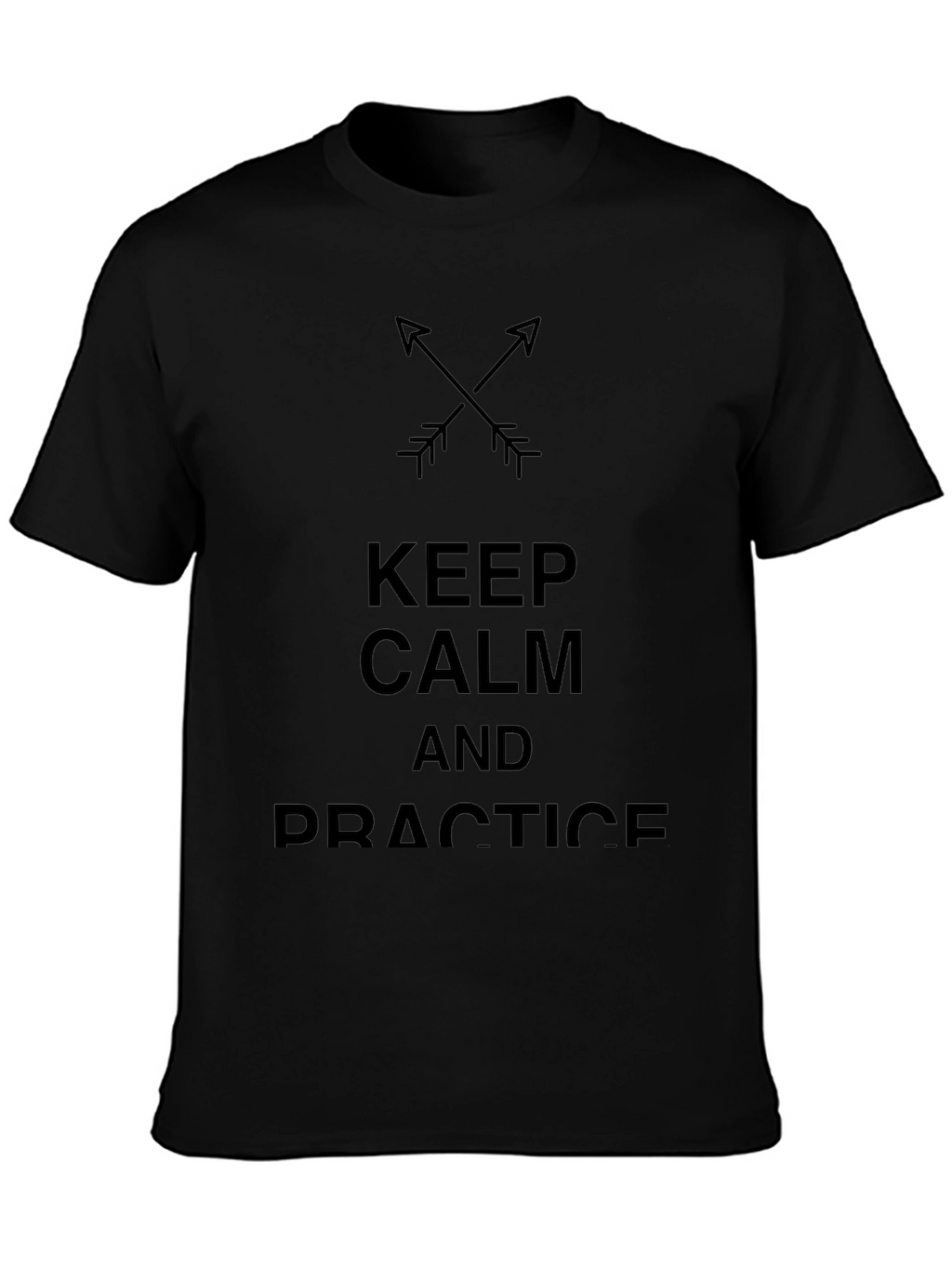 Keep Calm & Practice Black Cotton Tee