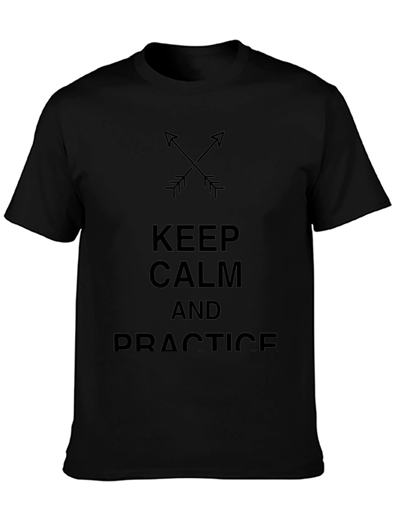 Keep Calm & Practice Black Cotton Tee