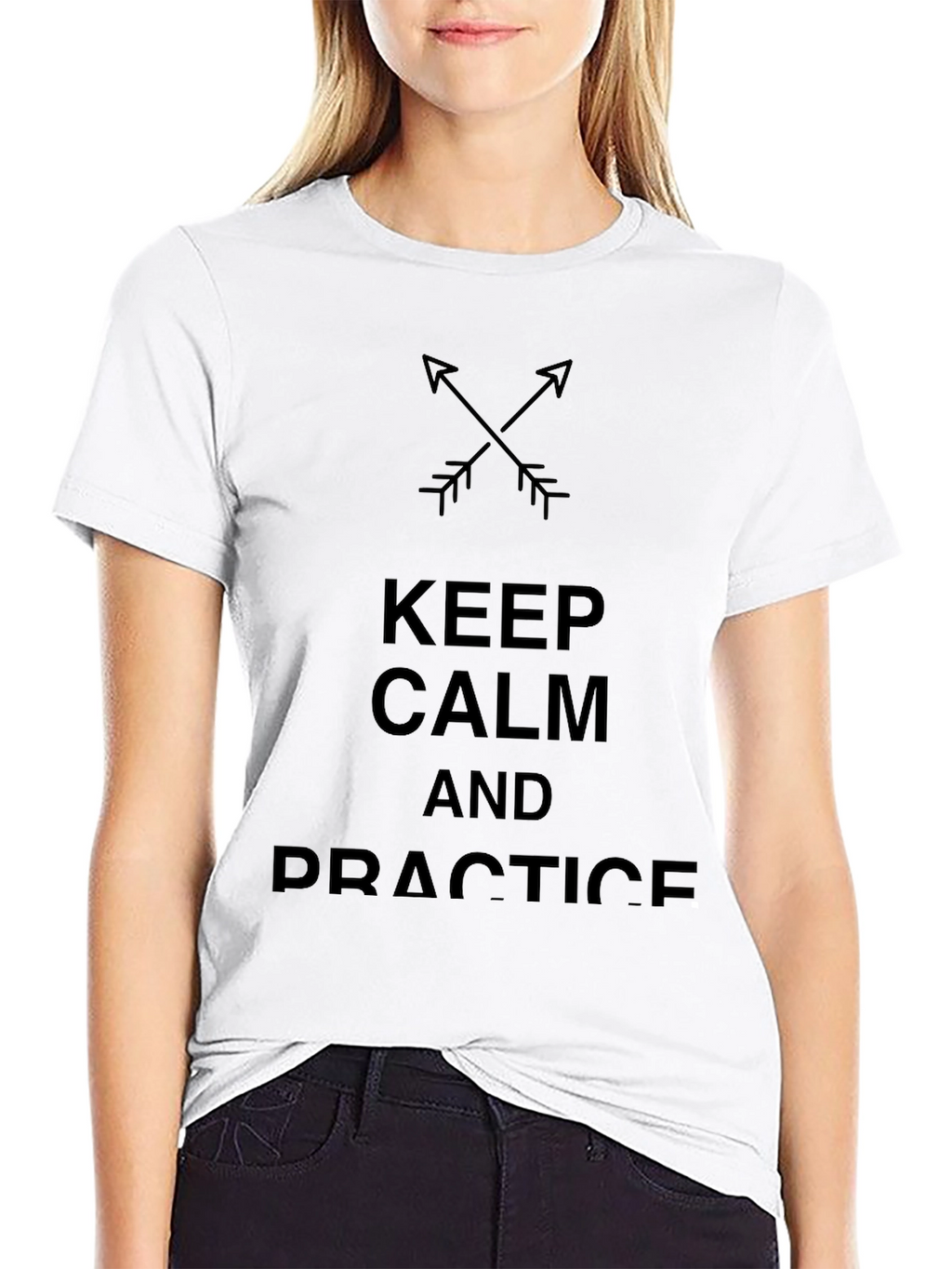 Keep Calm & Practice Black Cotton Tee