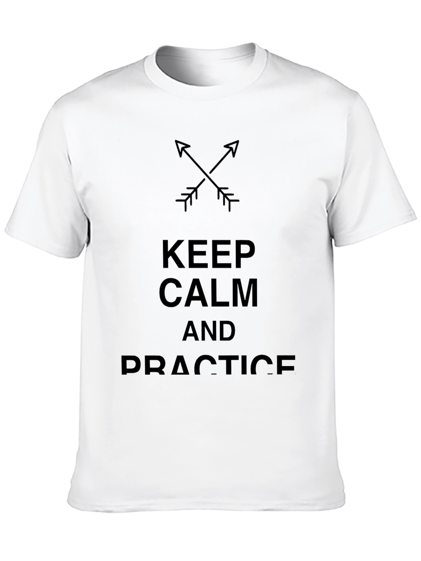 Keep Calm & Practice Black Cotton Tee