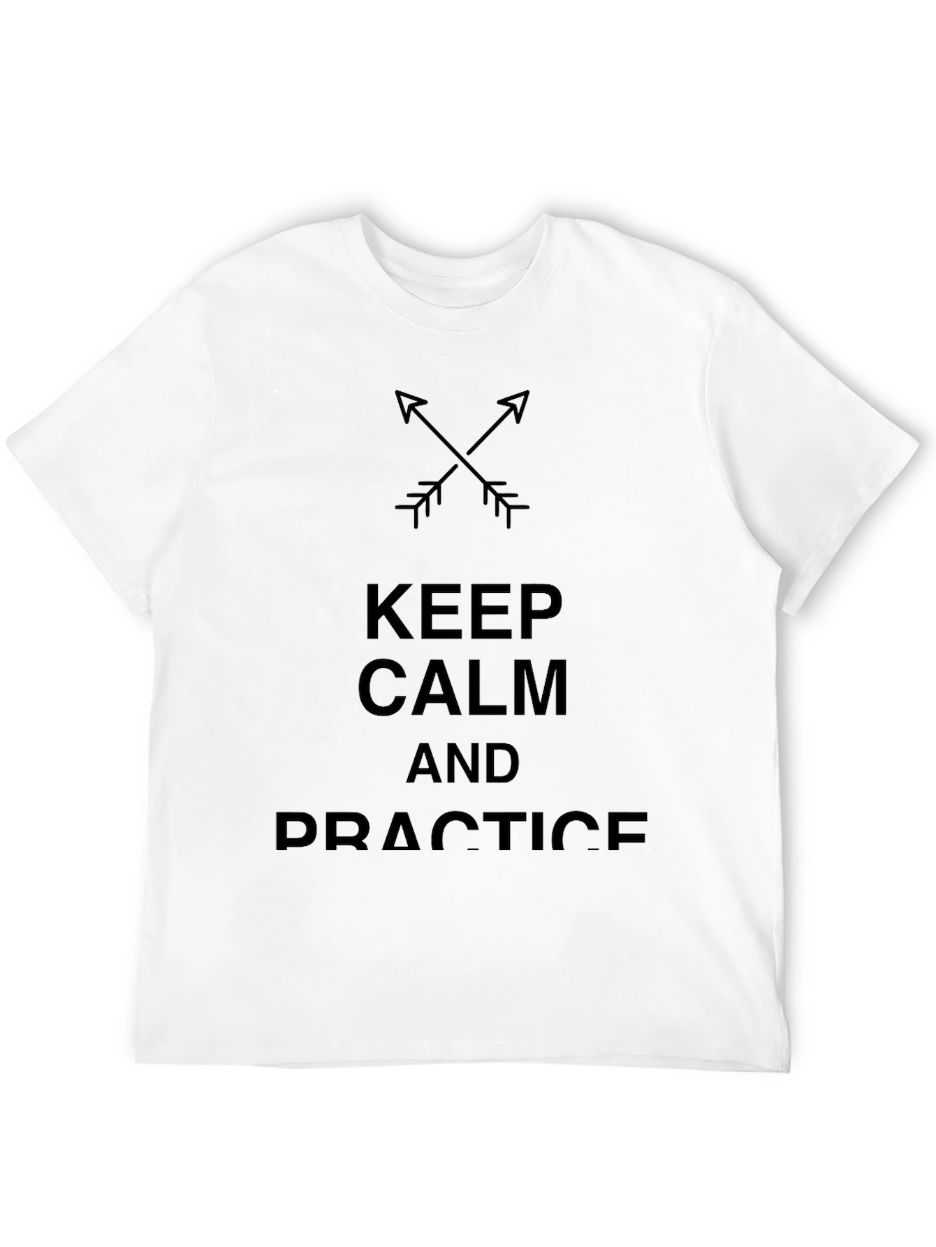 Keep Calm & Practice Black Cotton Tee