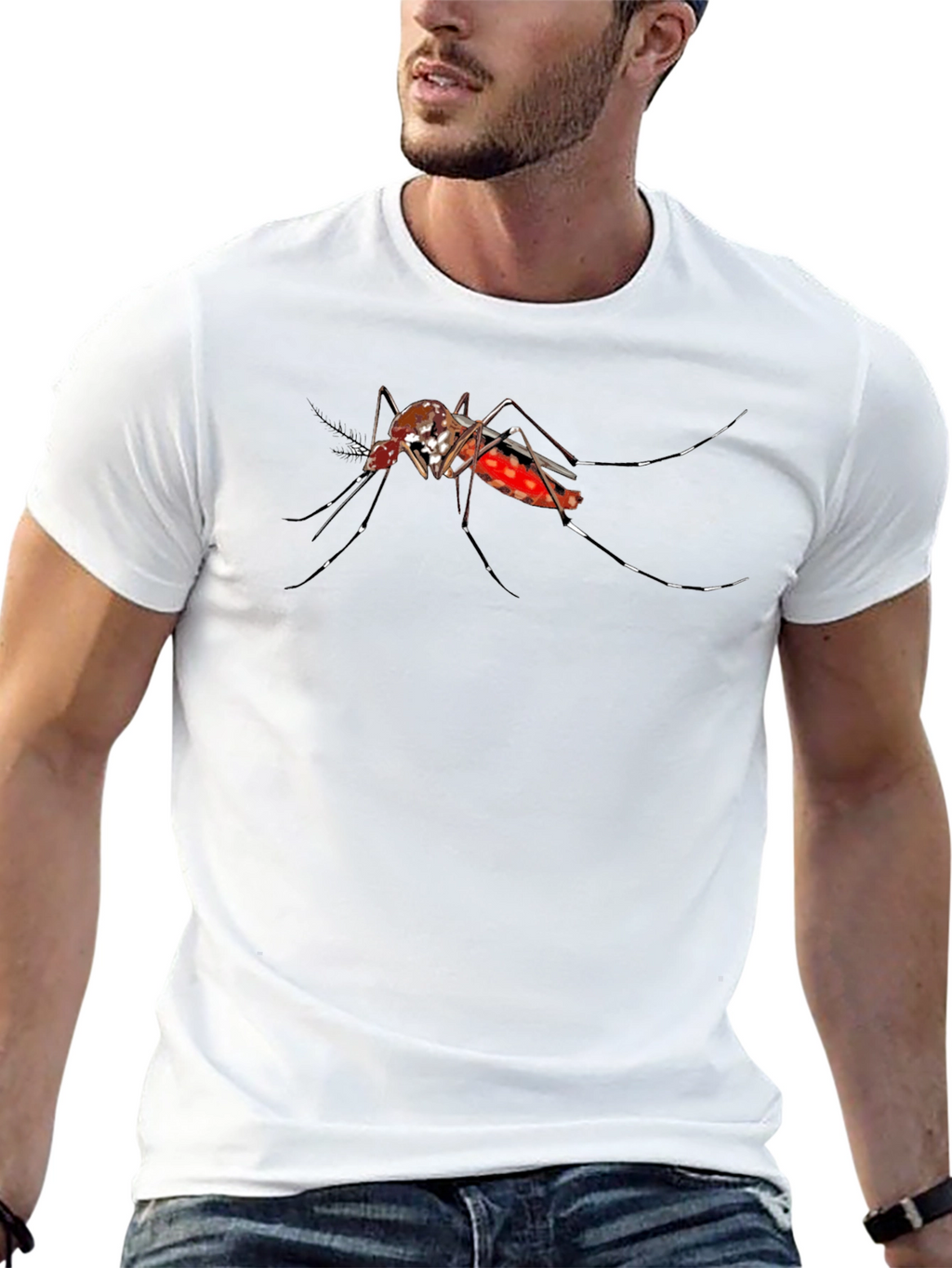 Mosquito Graphic T-Shirt - Novelty Bug Tee