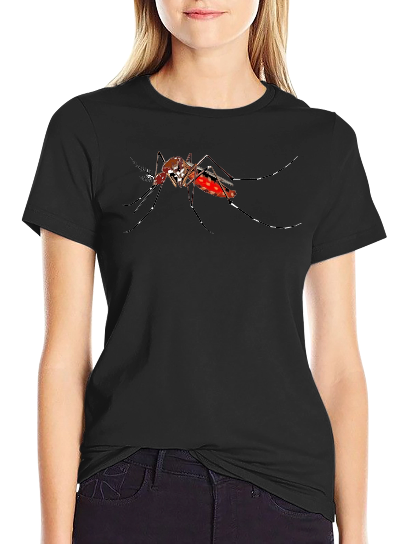 Mosquito Graphic T-Shirt - Novelty Bug Tee