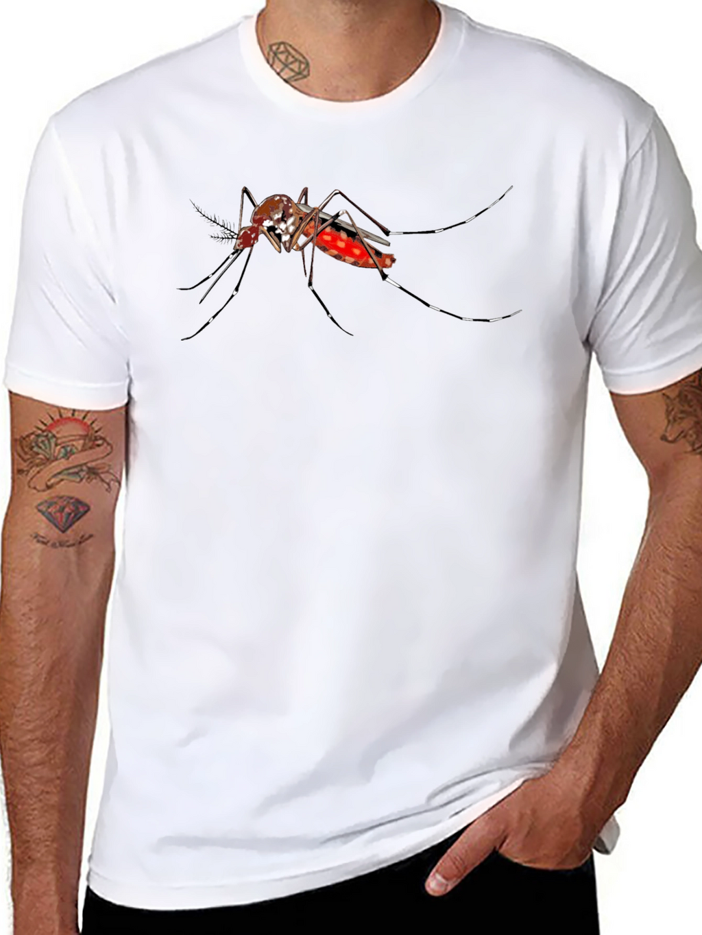 Mosquito Graphic T-Shirt - Novelty Bug Tee