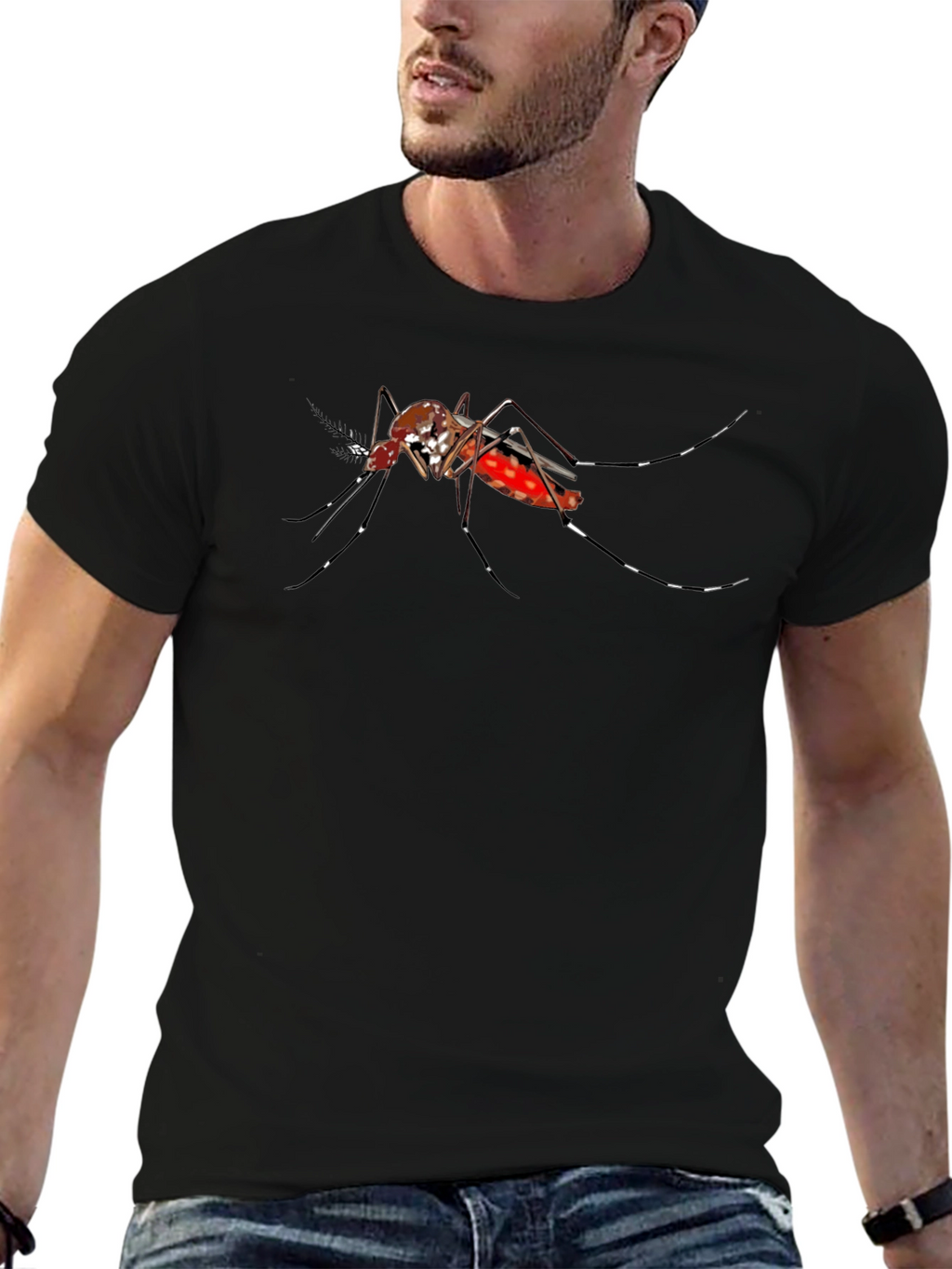 Mosquito Graphic T-Shirt - Novelty Bug Tee