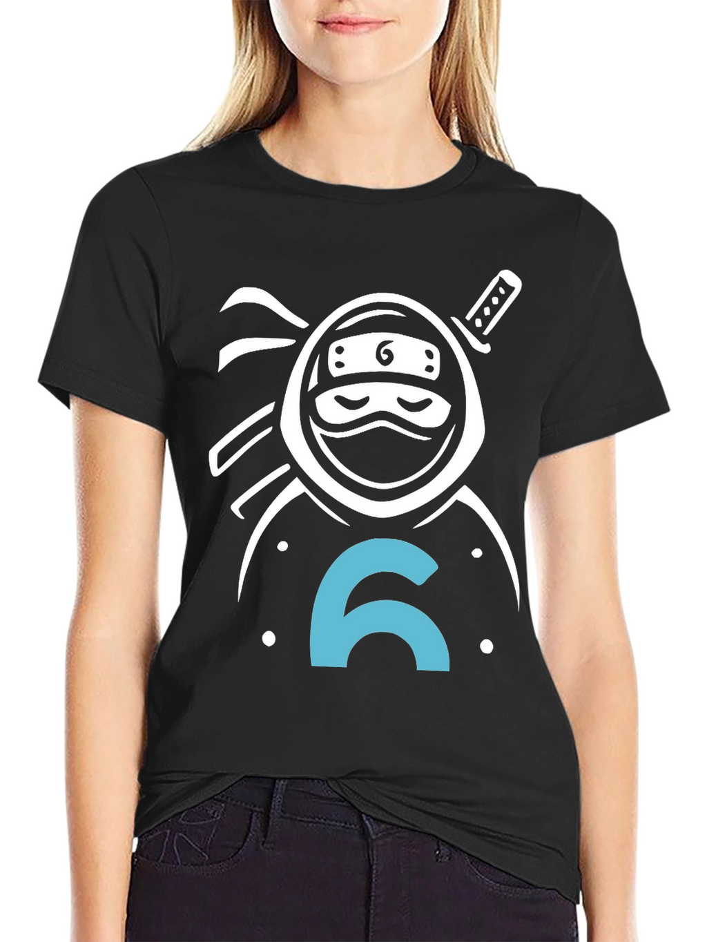 Ninja Number 6 T-Shirt - Black