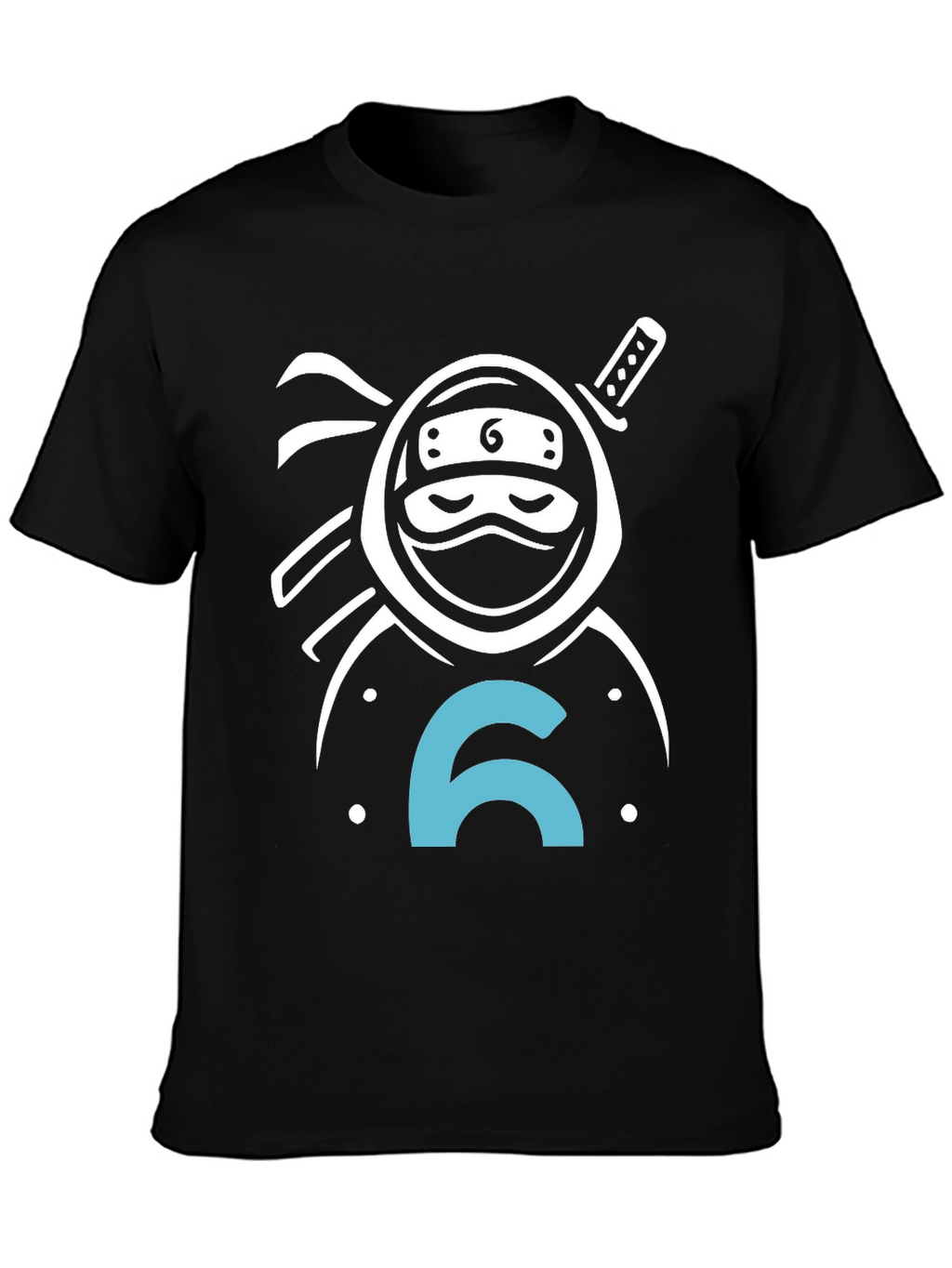 Ninja Number 6 T-Shirt - Black