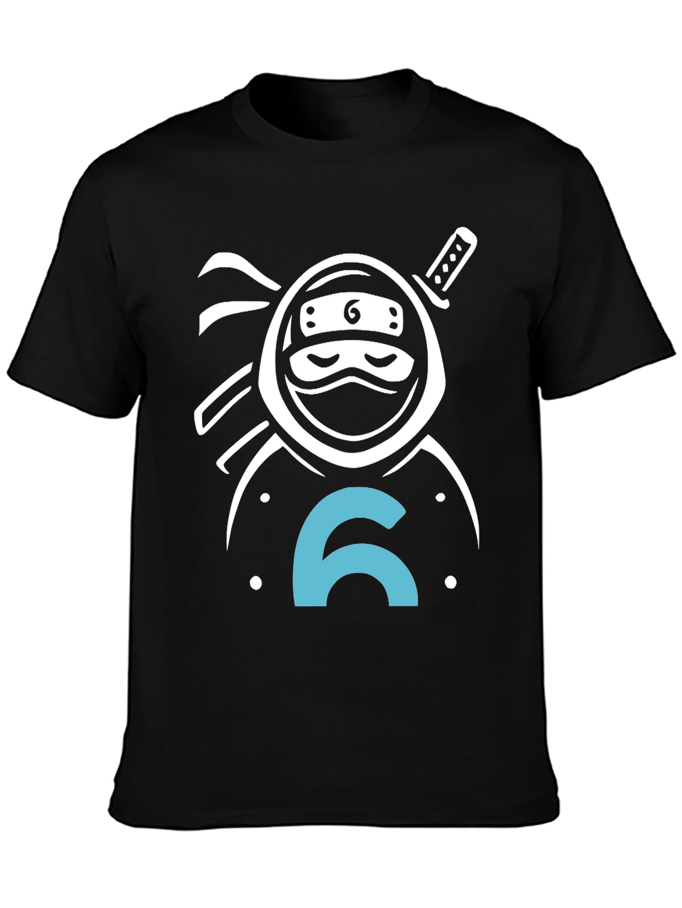 Ninja Number 6 T-Shirt - Black