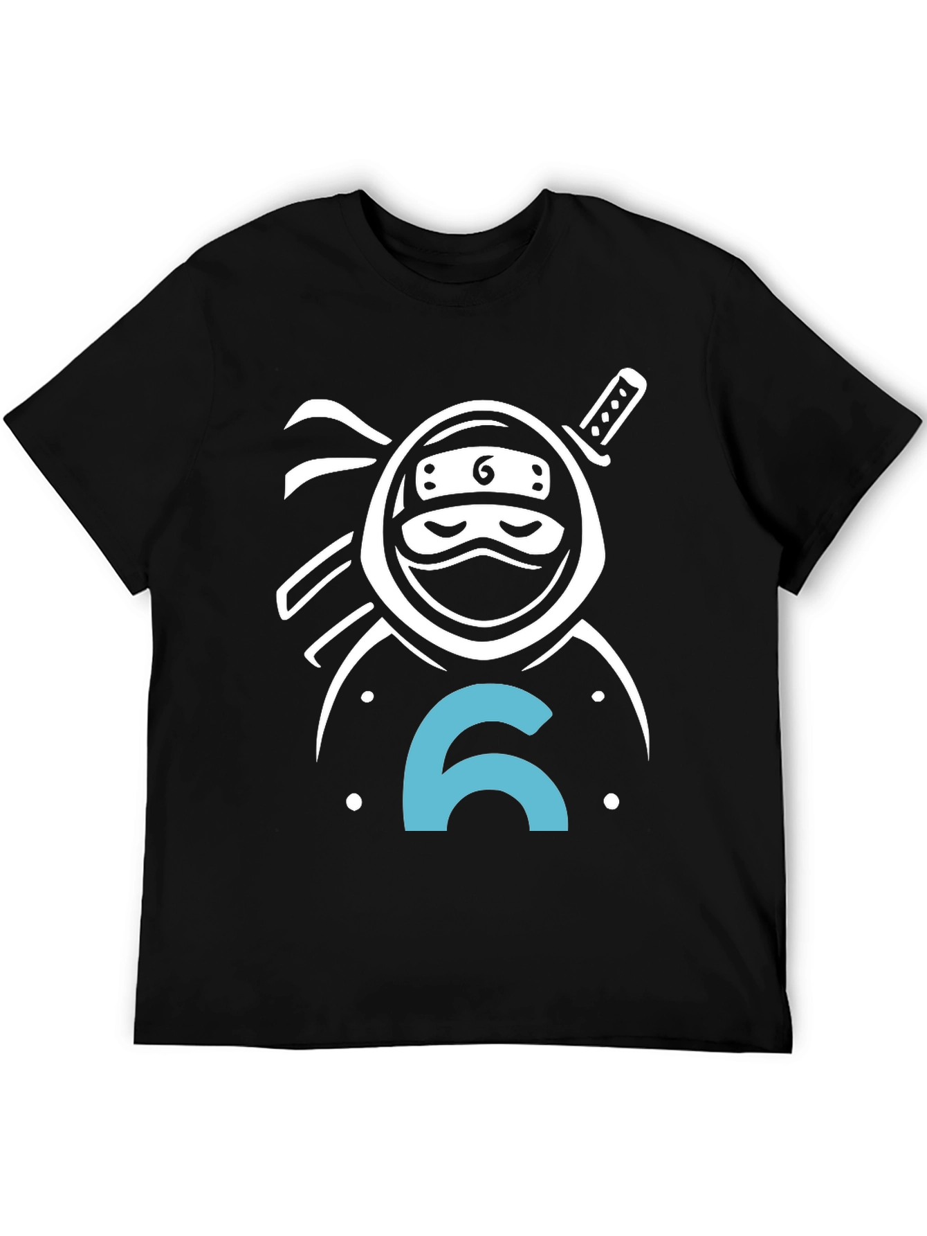 Ninja Number 6 T-Shirt - Black