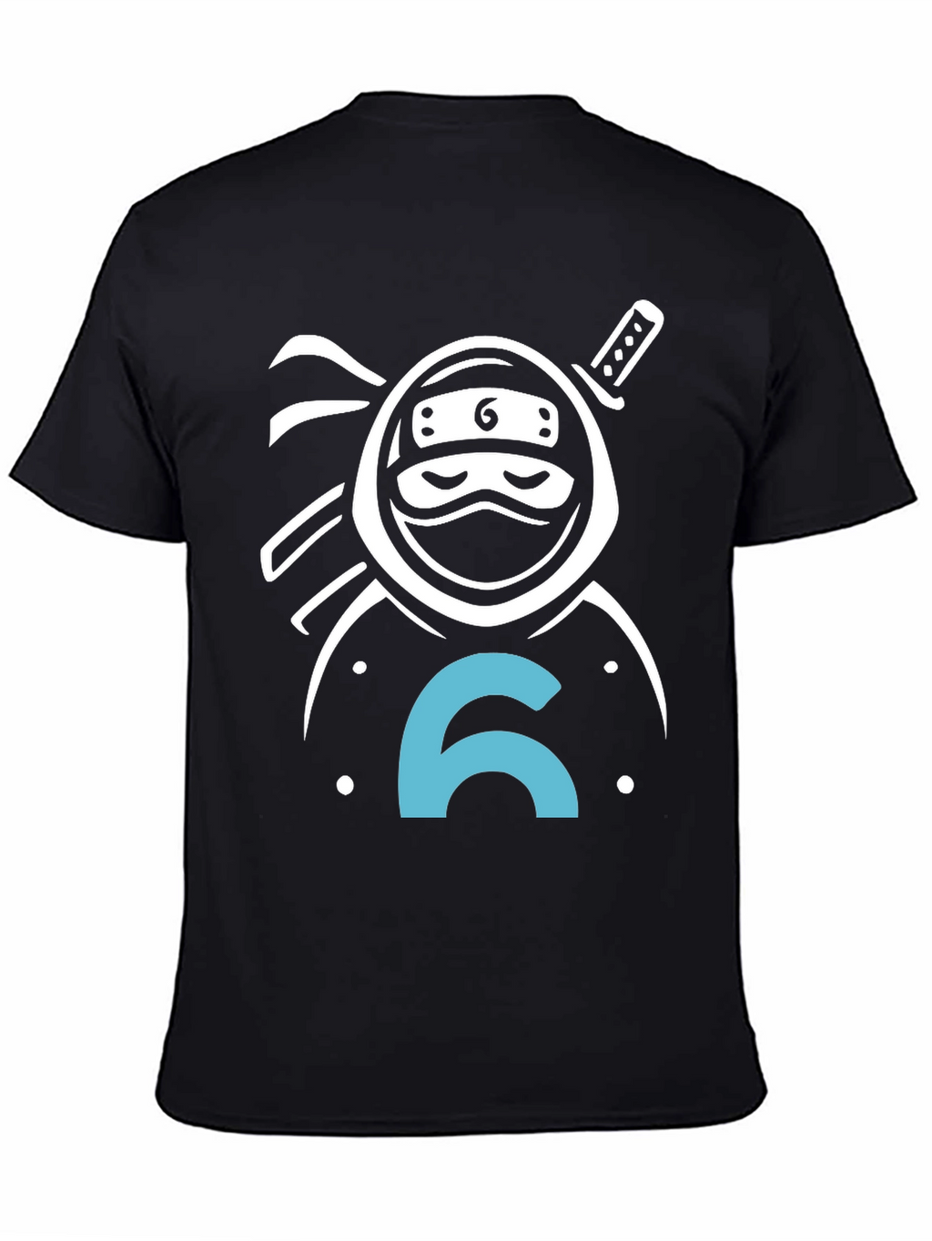 Ninja Number 6 T-Shirt - Black