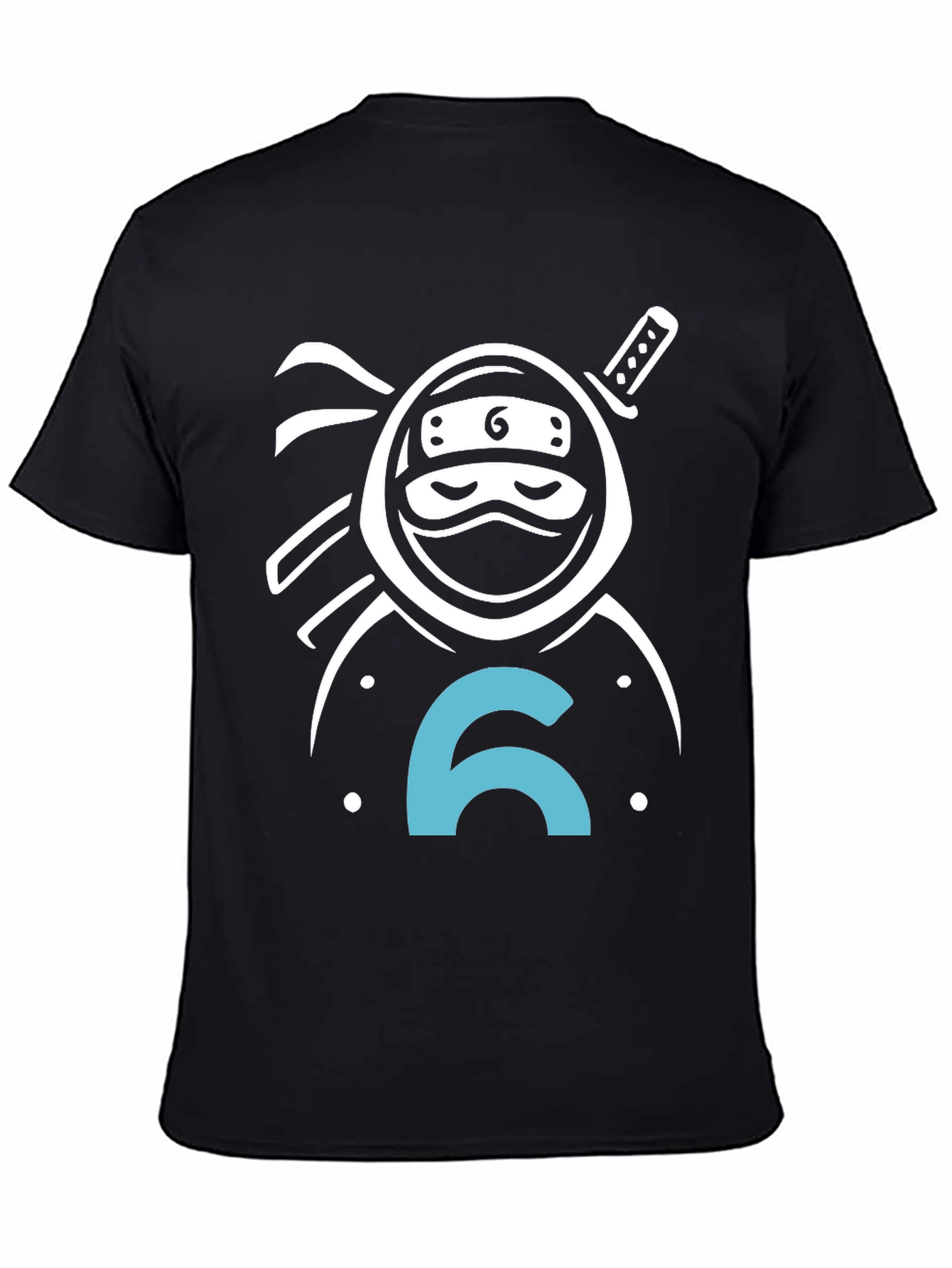 Ninja Number 6 T-Shirt - Black