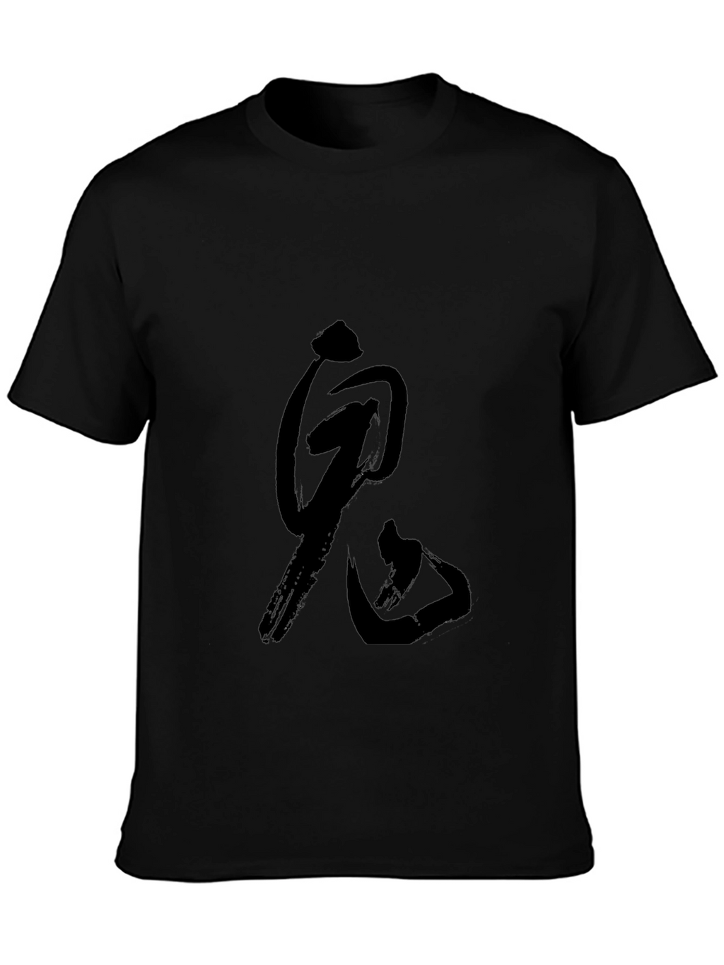 Mens Black Graphic Tee - Abstract Print