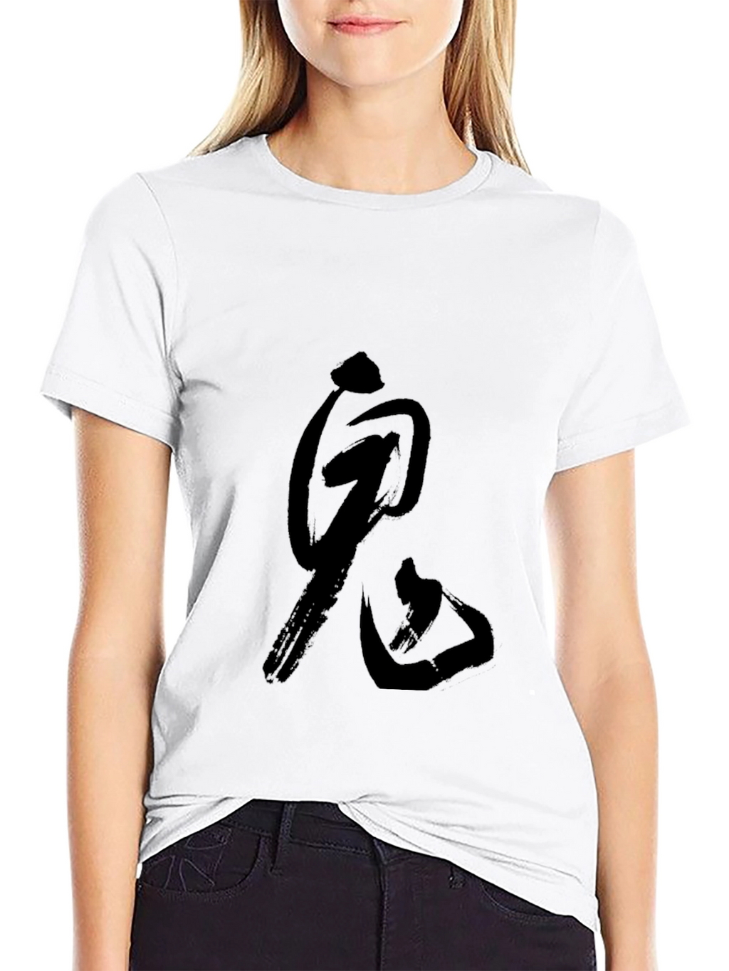 Mens Black Graphic Tee - Abstract Print