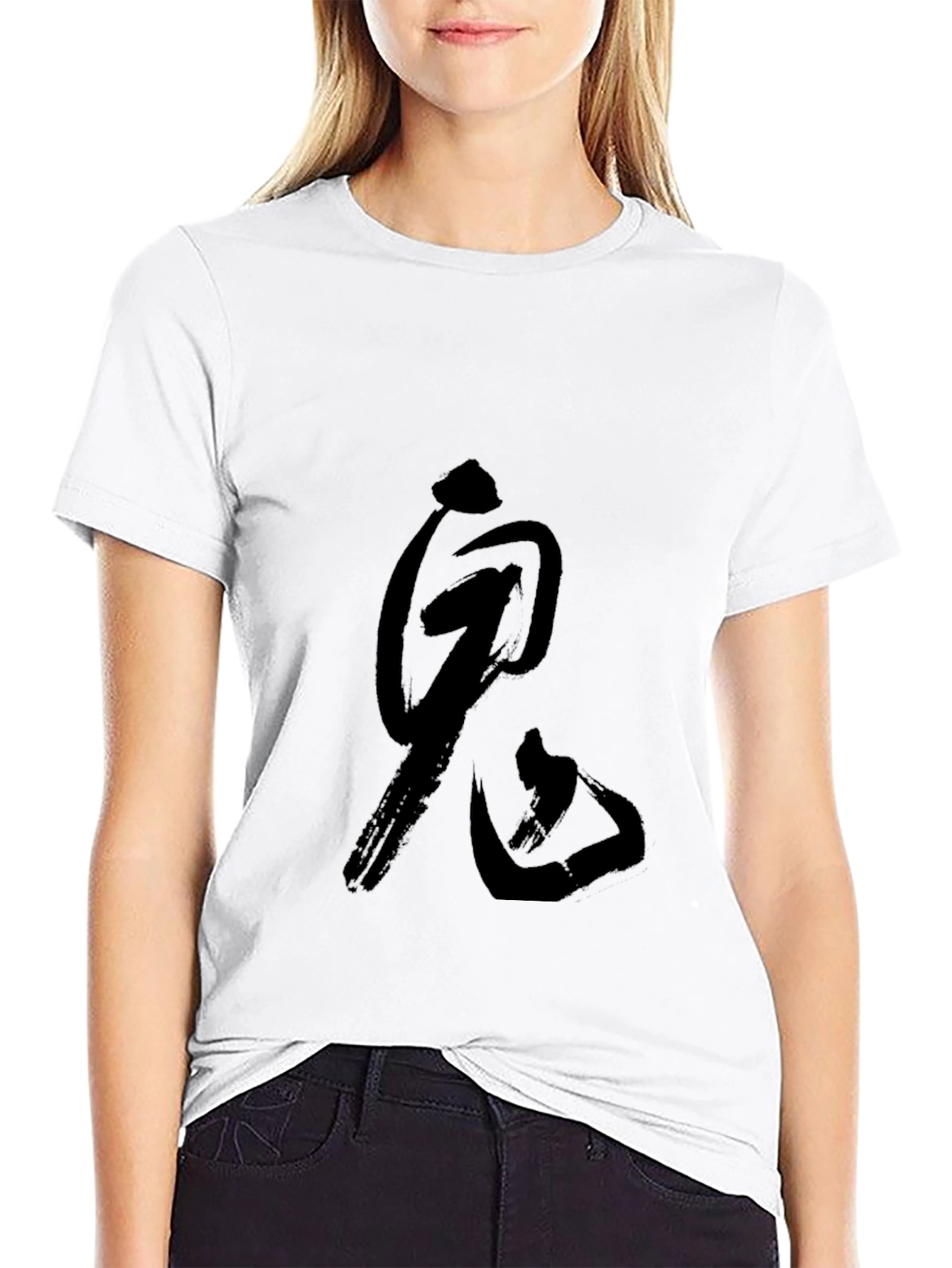 Mens Black Graphic Tee - Abstract Print