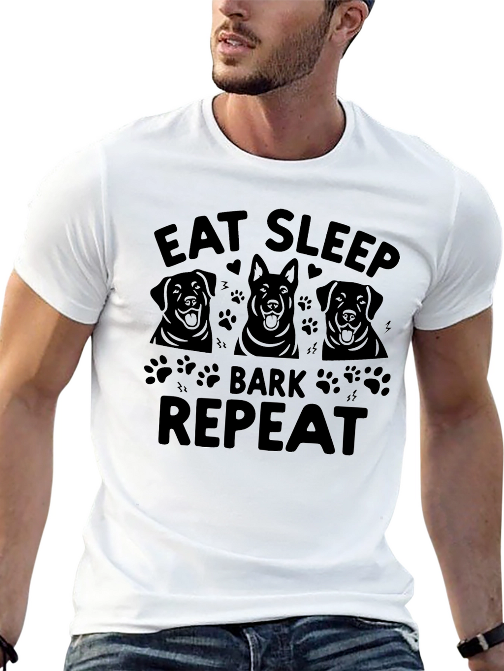 Eat Sleep Bark Repeat Dog Lover T-Shirt