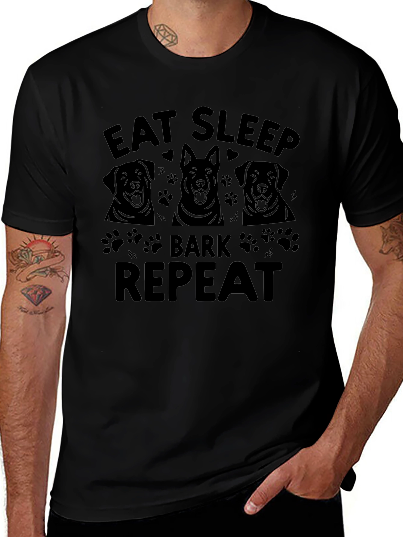 Eat Sleep Bark Repeat Dog Lover T-Shirt