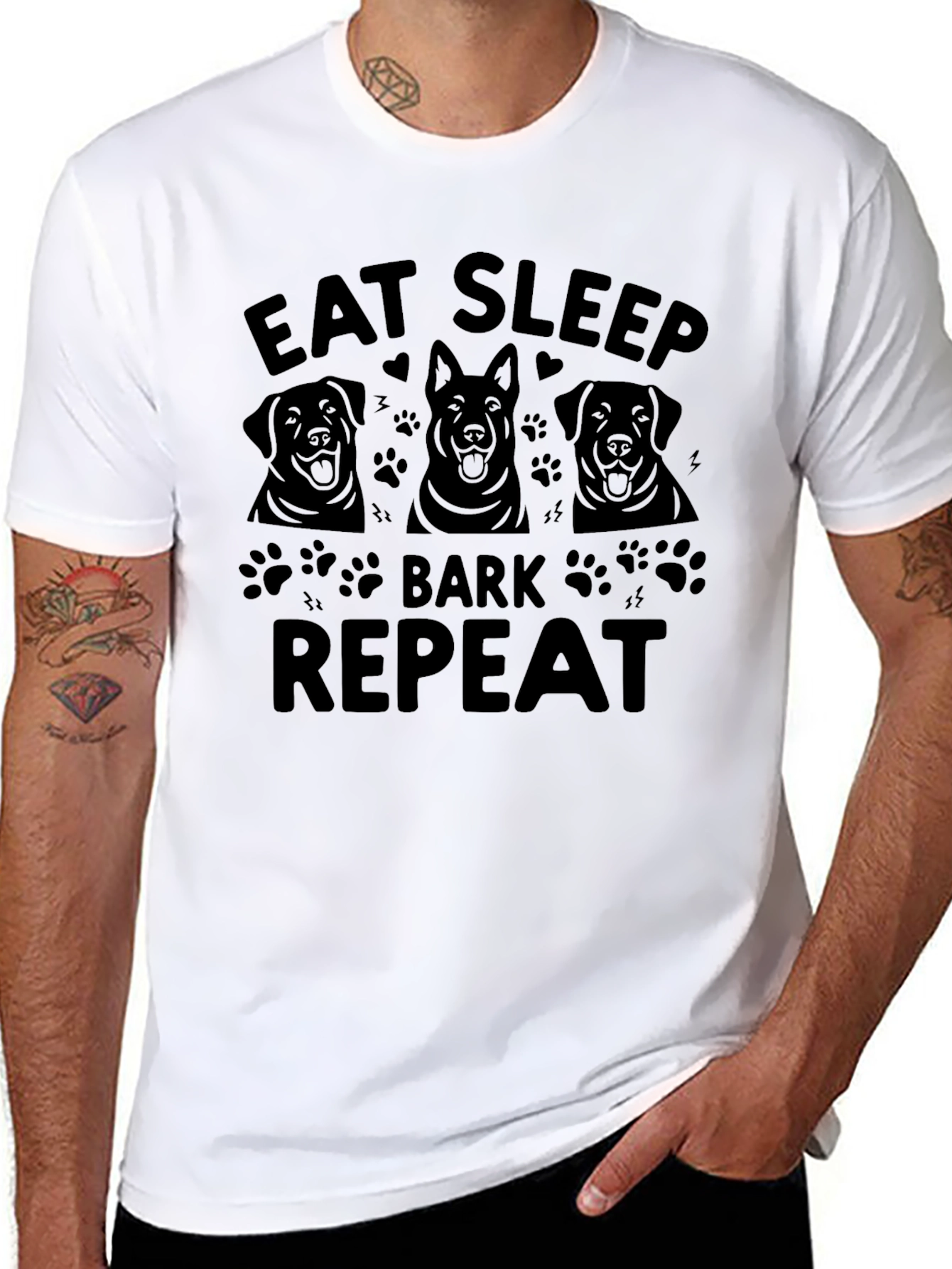 Eat Sleep Bark Repeat Dog Lover T-Shirt