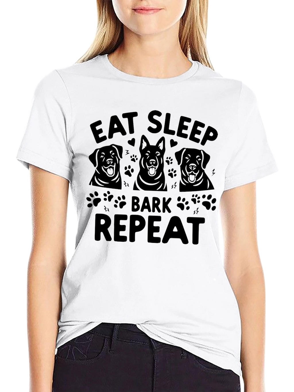Eat Sleep Bark Repeat Dog Lover T-Shirt