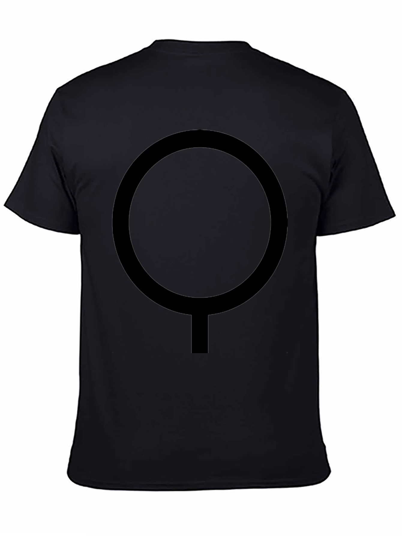 Minimalist Black T-Shirt with Circle Design