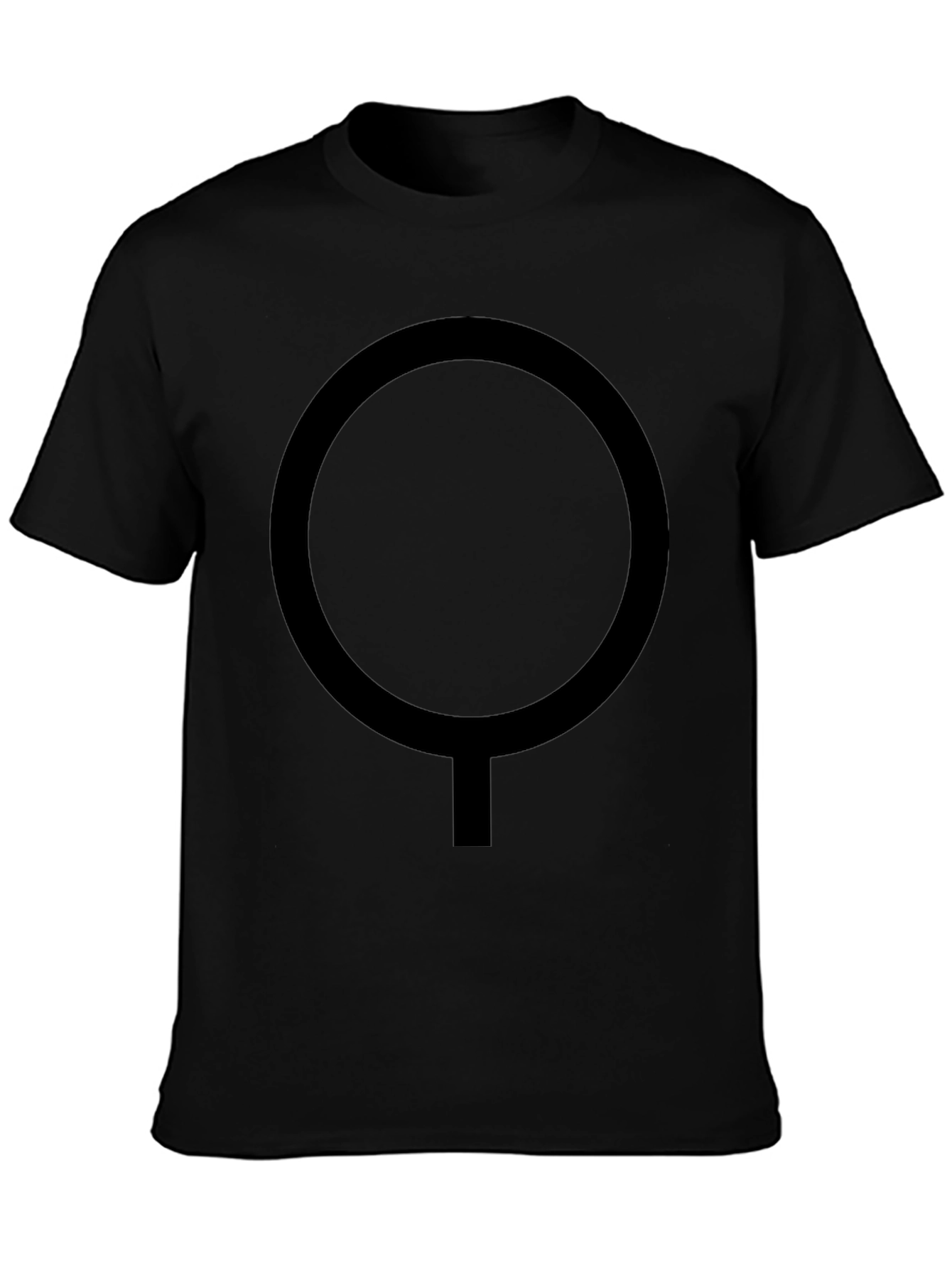 Minimalist Black T-Shirt with Circle Design
