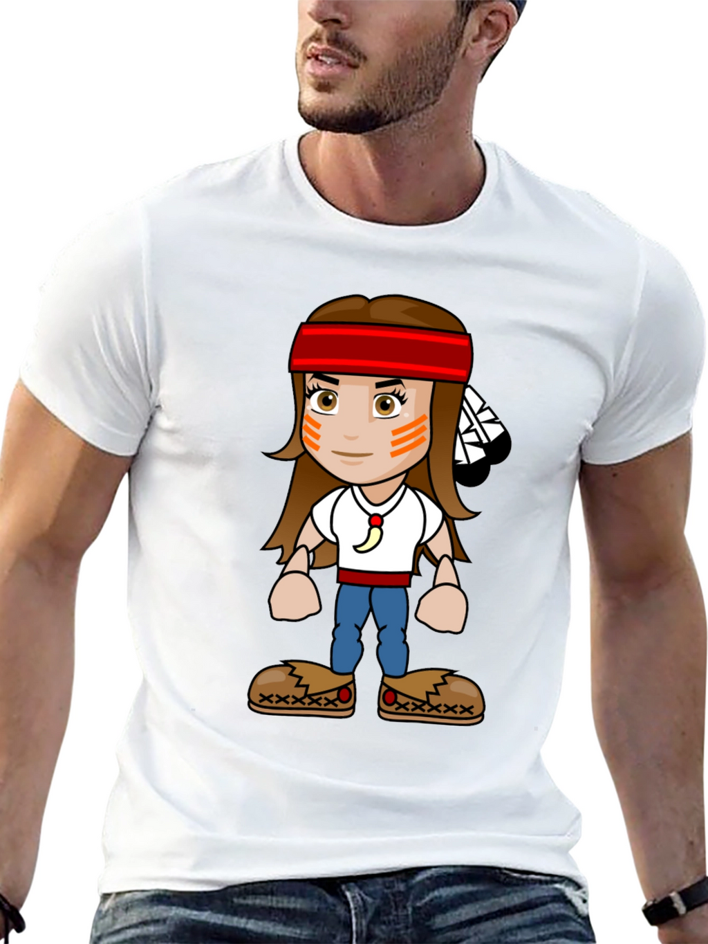 Native American Cartoon T-Shirt