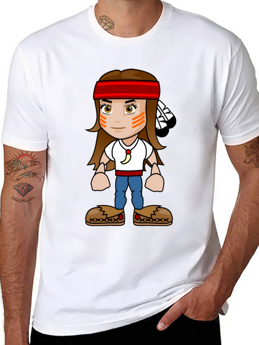 Native American Cartoon T-Shirt