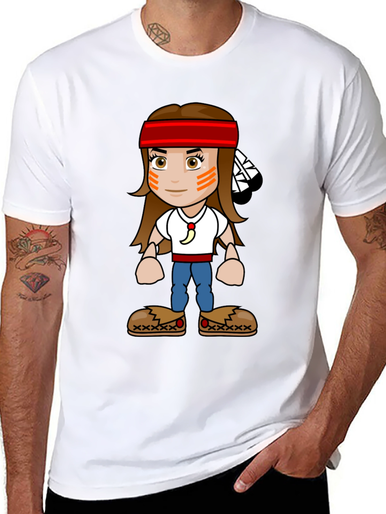 Native American Cartoon T-Shirt