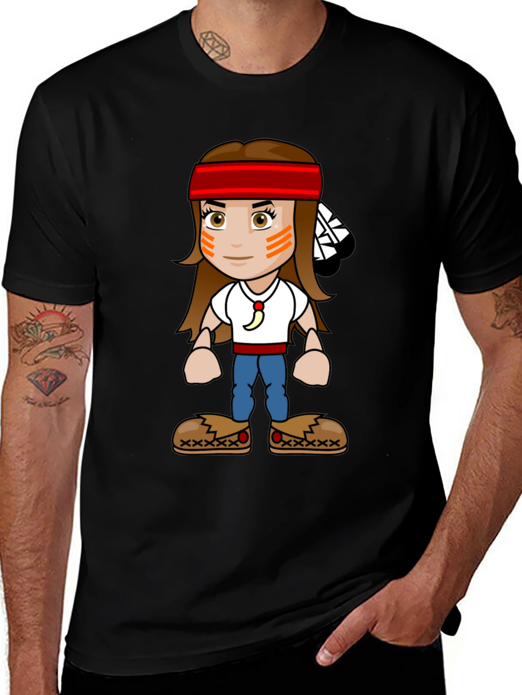 Native American Cartoon T-Shirt