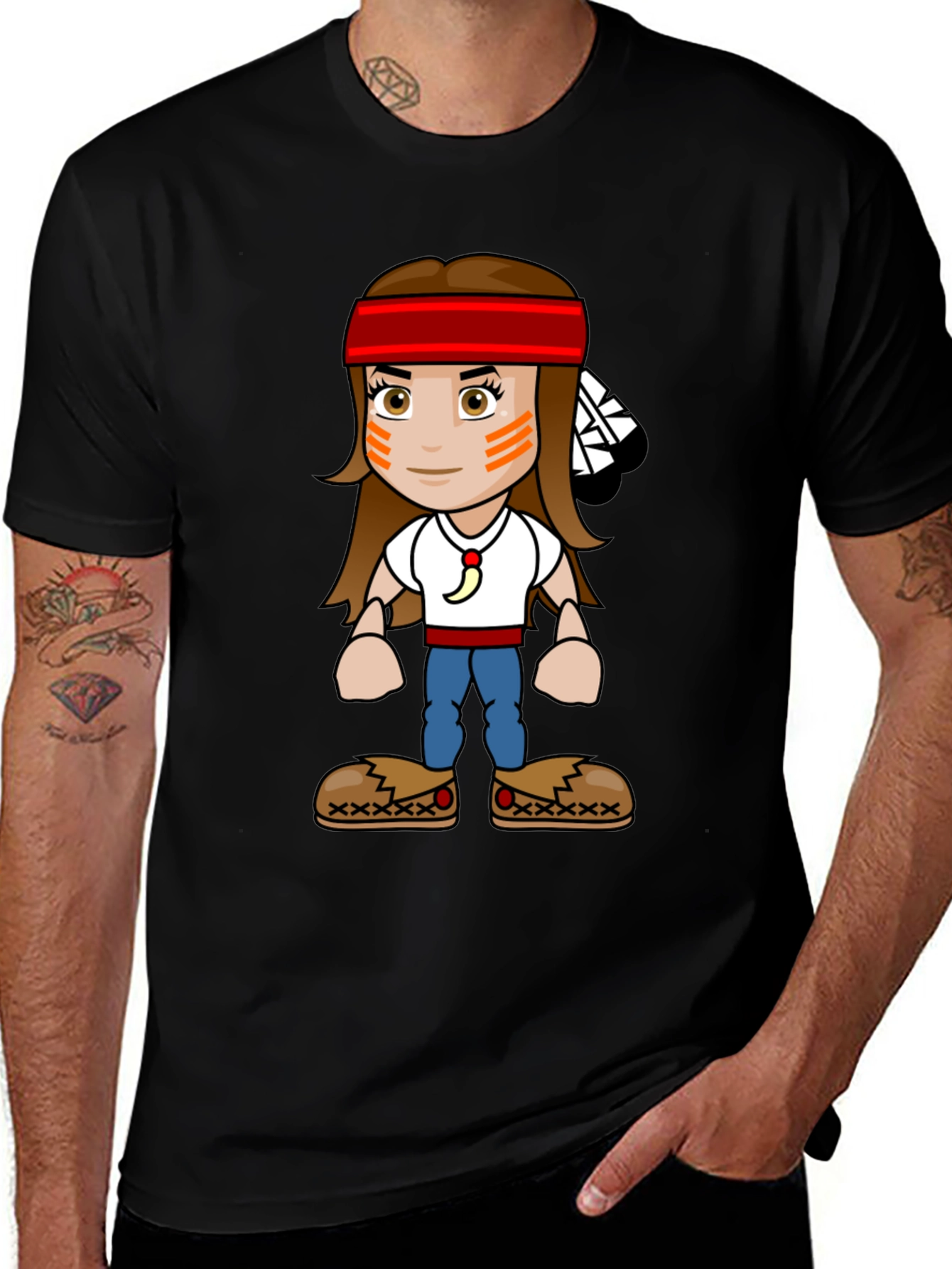 Native American Cartoon T-Shirt