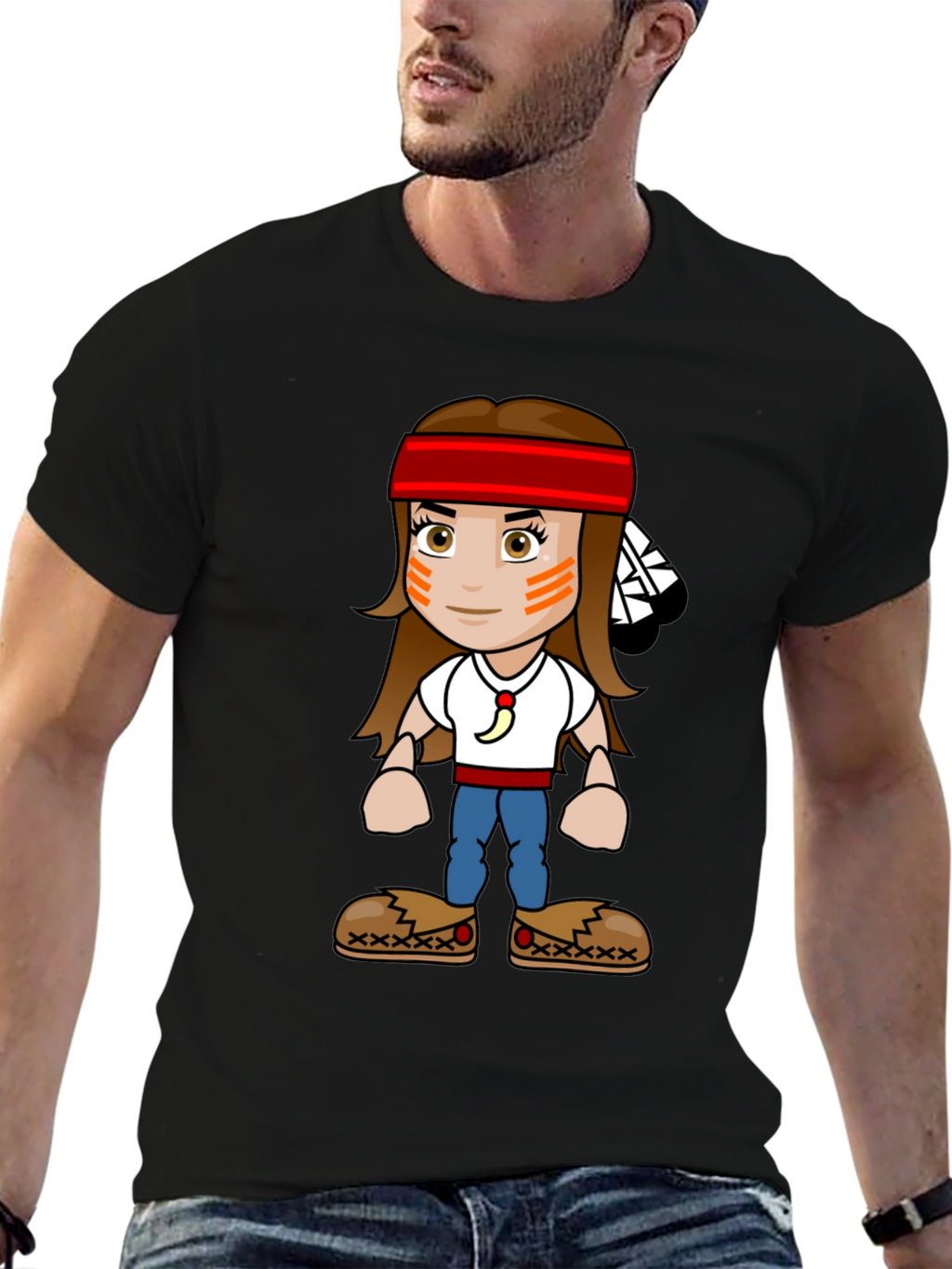 Native American Cartoon T-Shirt