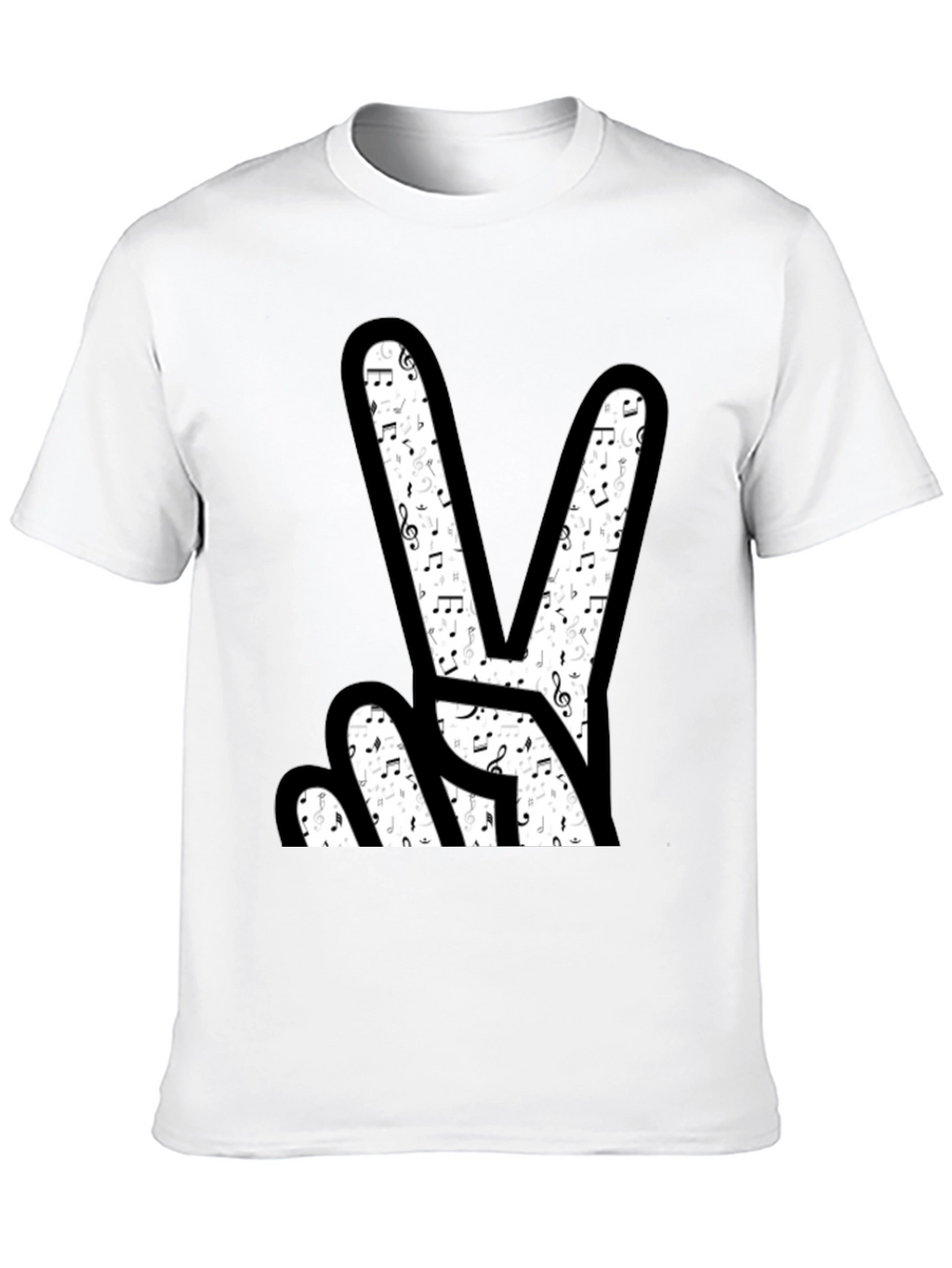 Musical Peace Sign Graphic T-Shirt