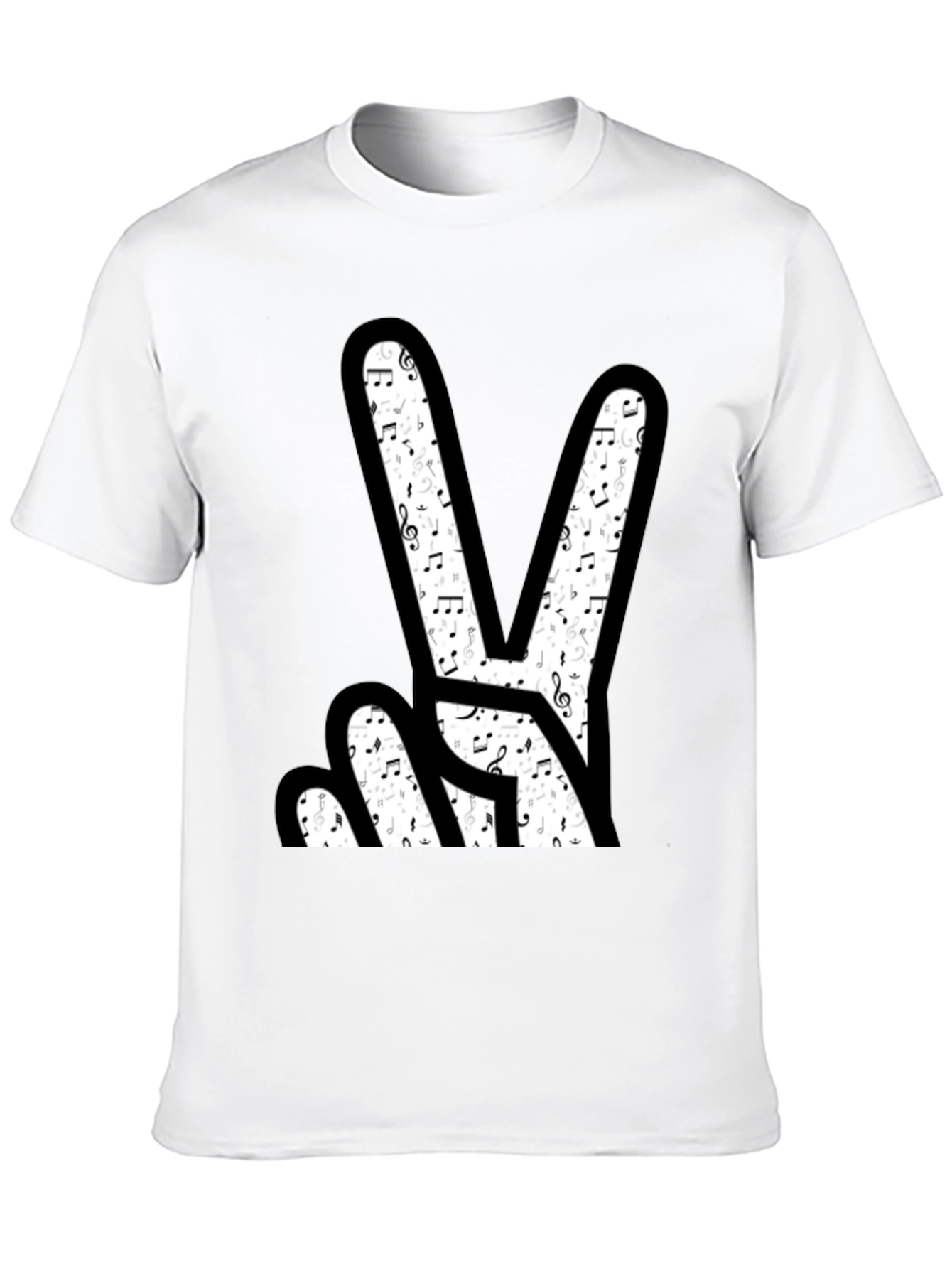 Musical Peace Sign Graphic T-Shirt