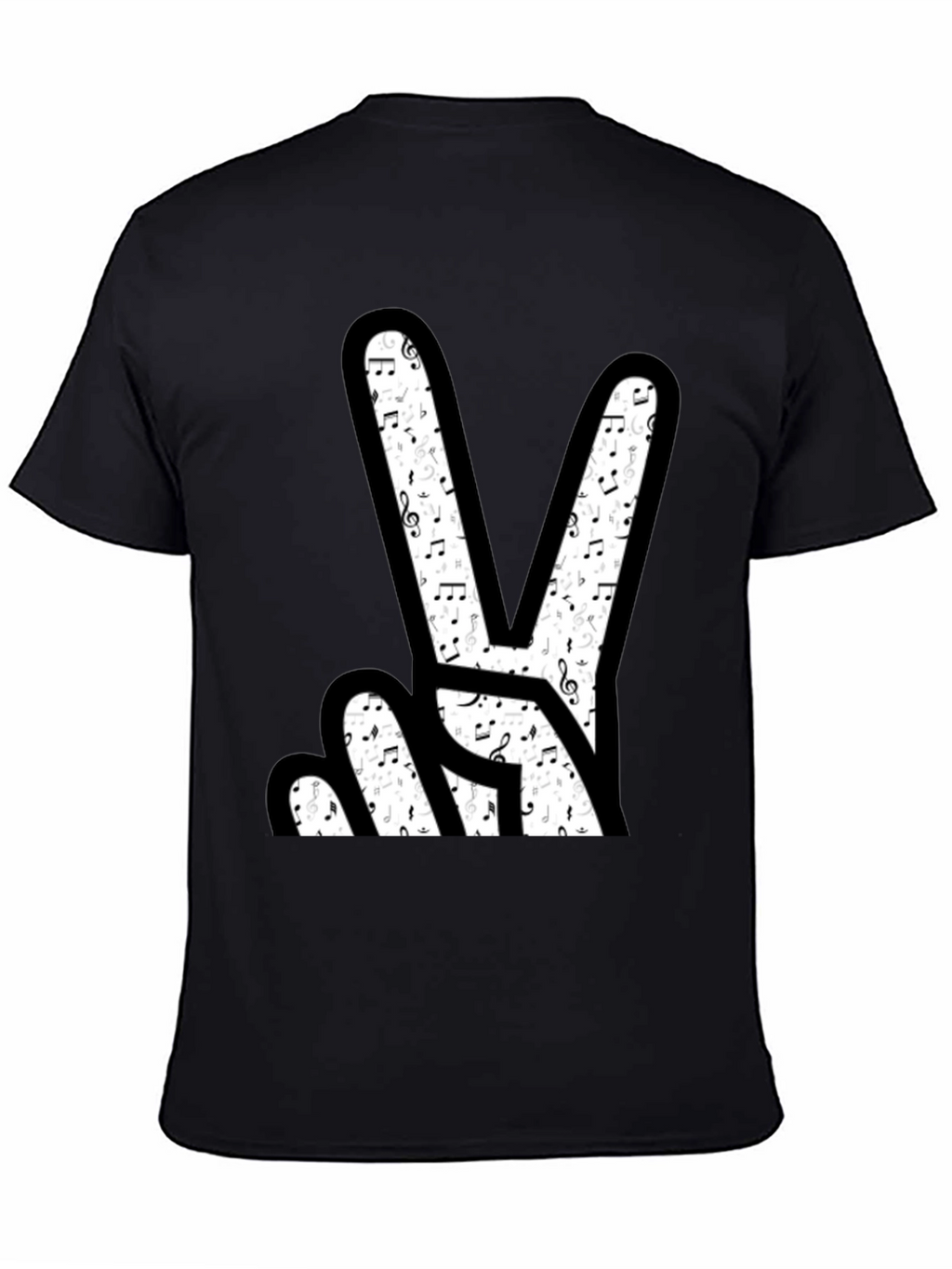 Musical Peace Sign Graphic T-Shirt