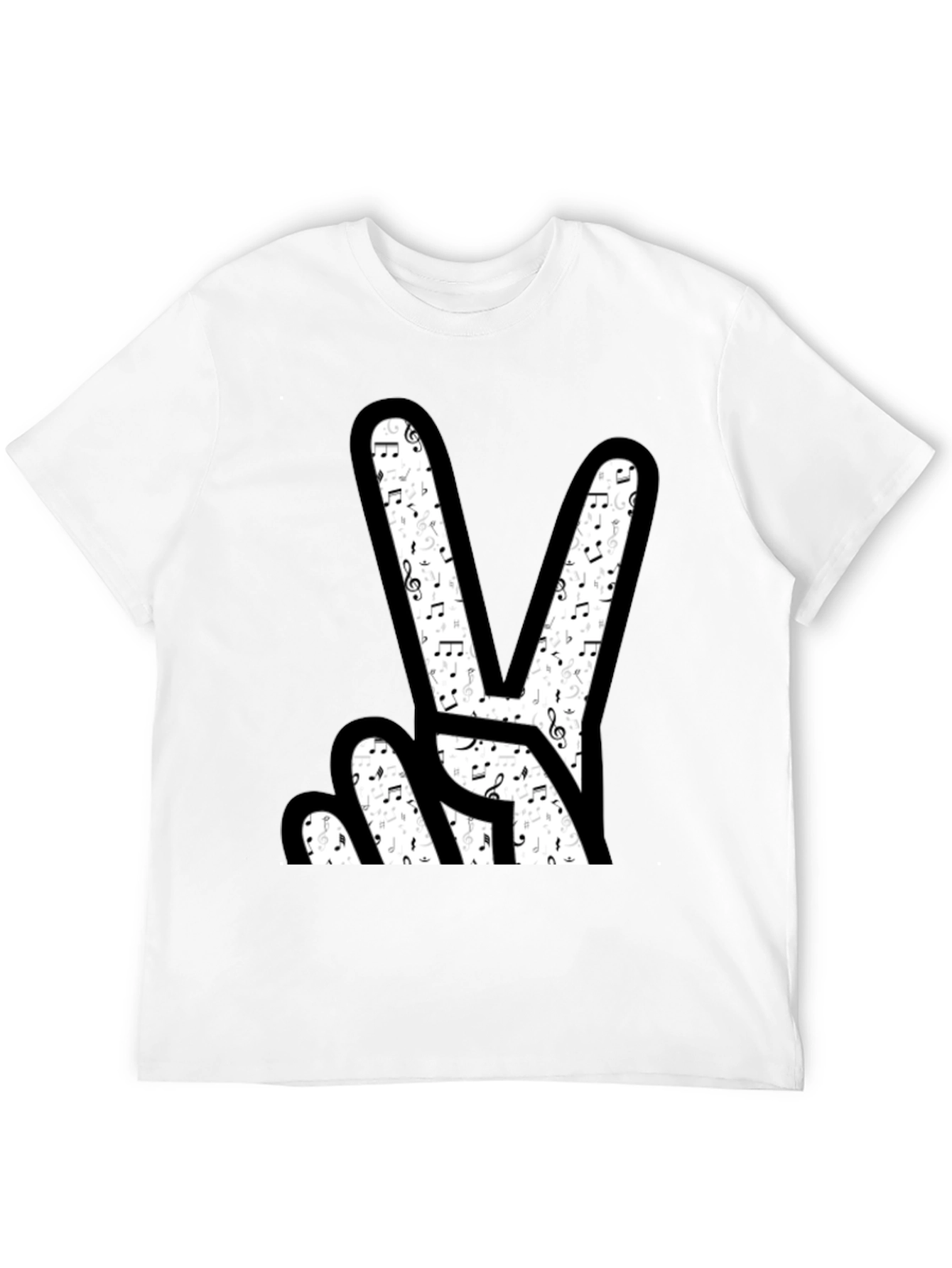 Musical Peace Sign Graphic T-Shirt