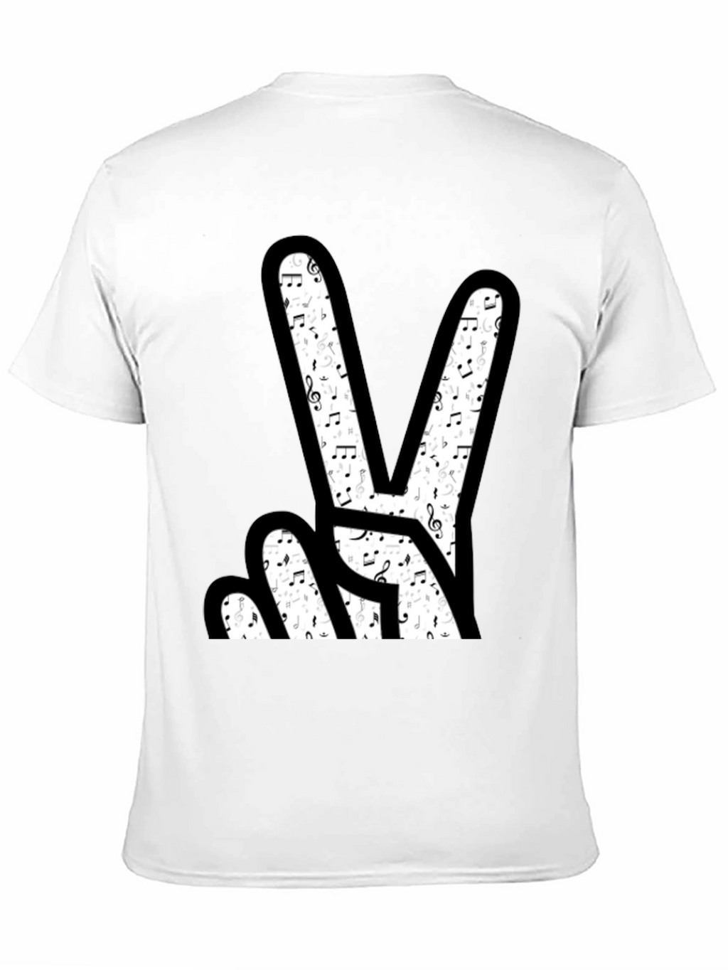 Musical Peace Sign Graphic T-Shirt