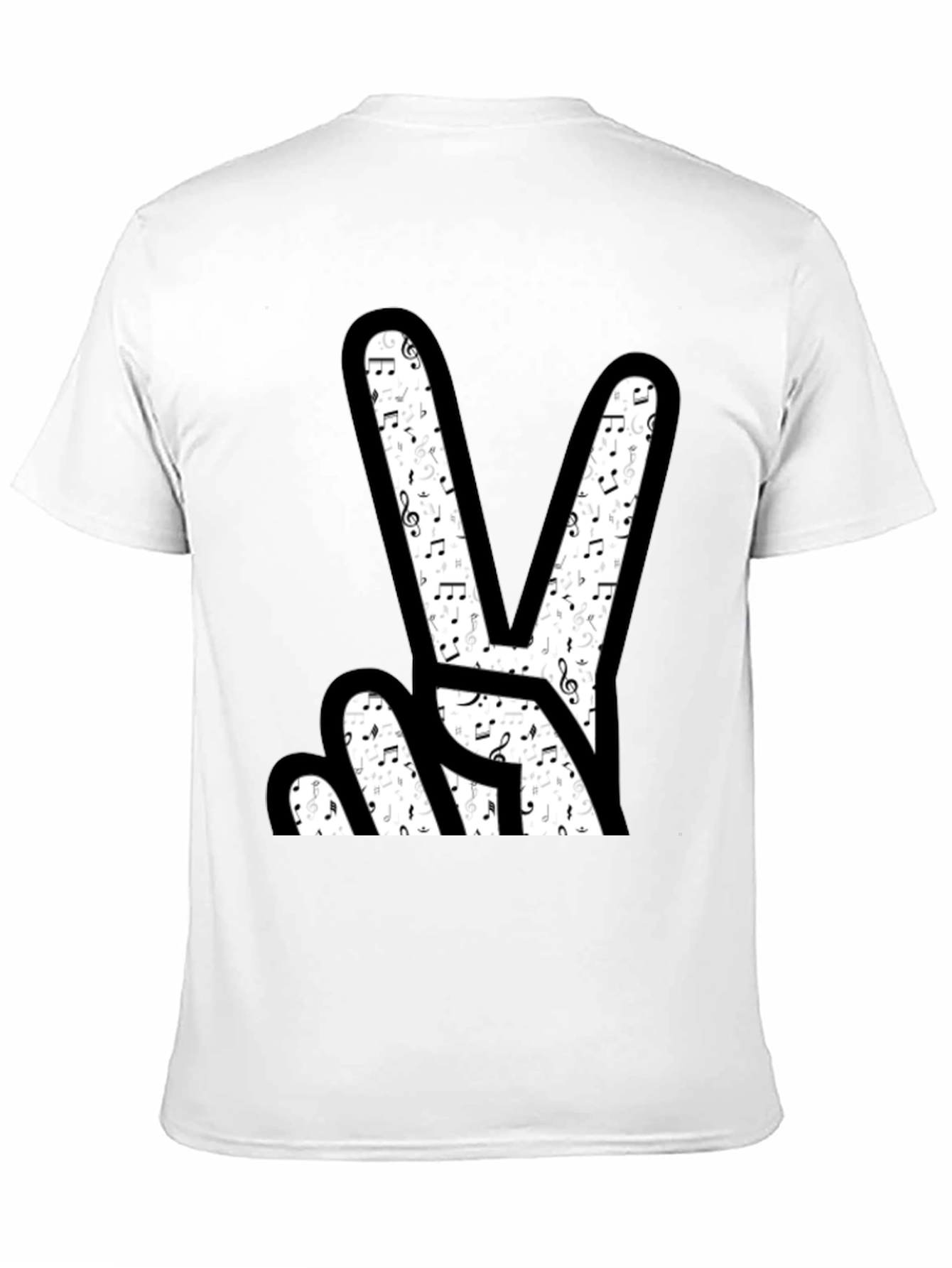Musical Peace Sign Graphic T-Shirt