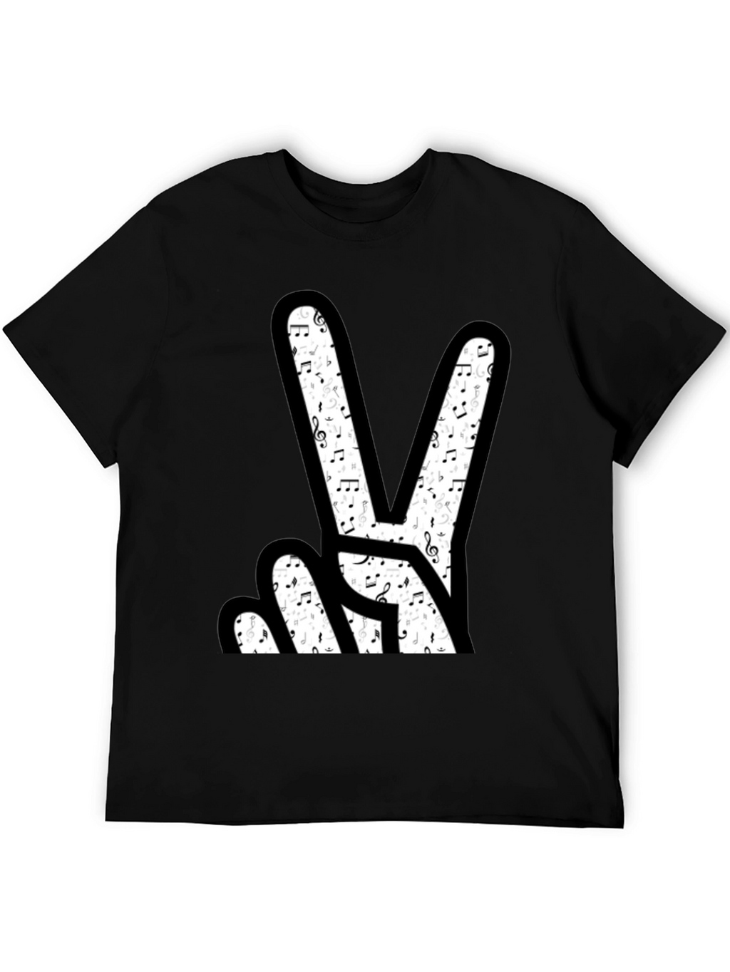 Musical Peace Sign Graphic T-Shirt