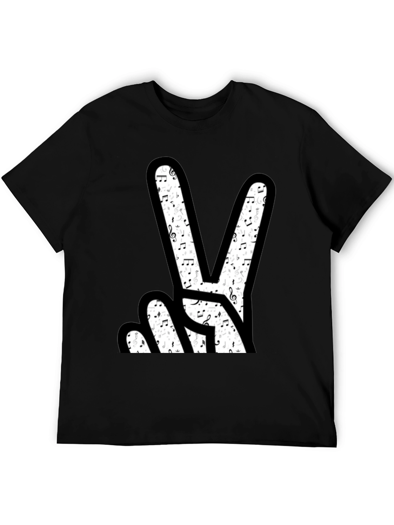Musical Peace Sign Graphic T-Shirt