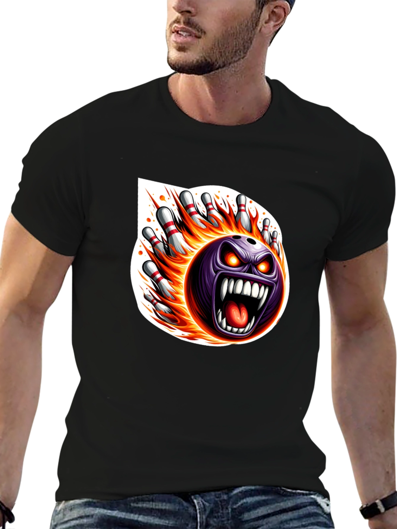 Fiery Bowling Strike T-Shirt