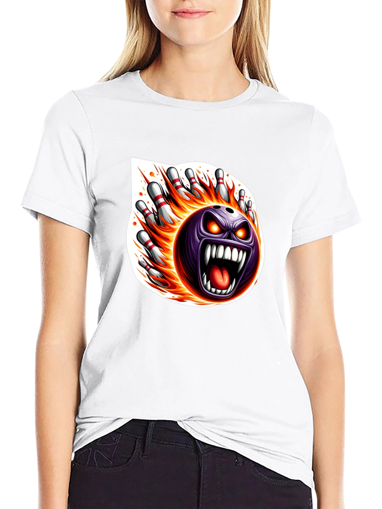 Fiery Bowling Strike T-Shirt